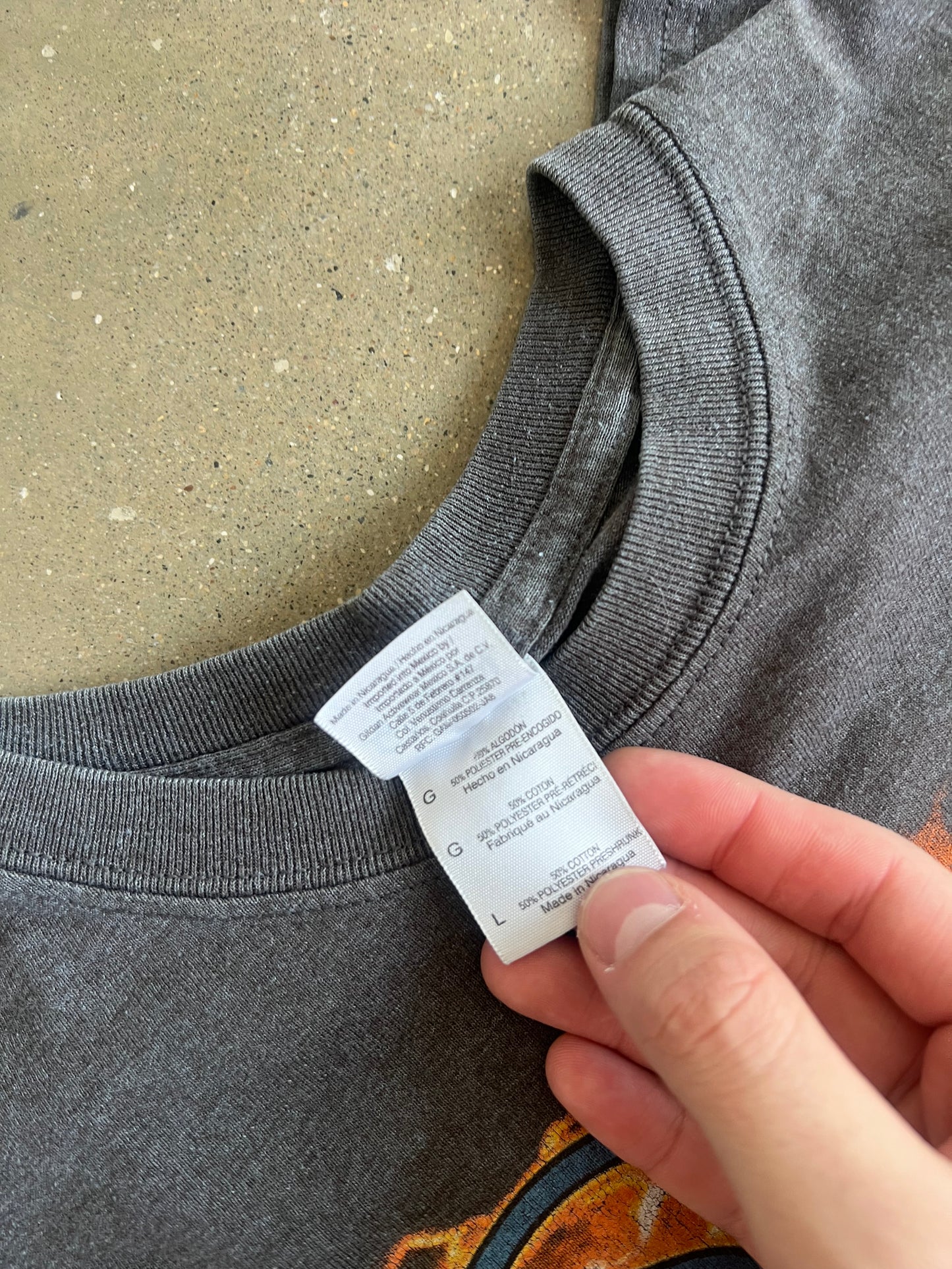 Vintage Grey Sturgis Flame Shirt - L