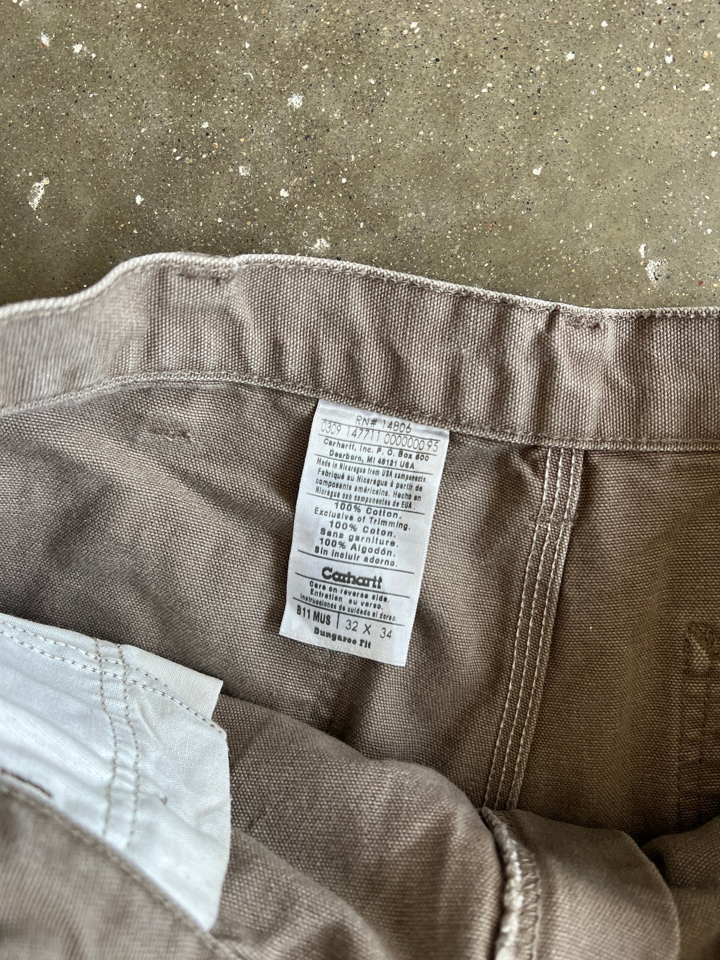 Vintage Cream Carhartt Carpenter Pants - 32x34