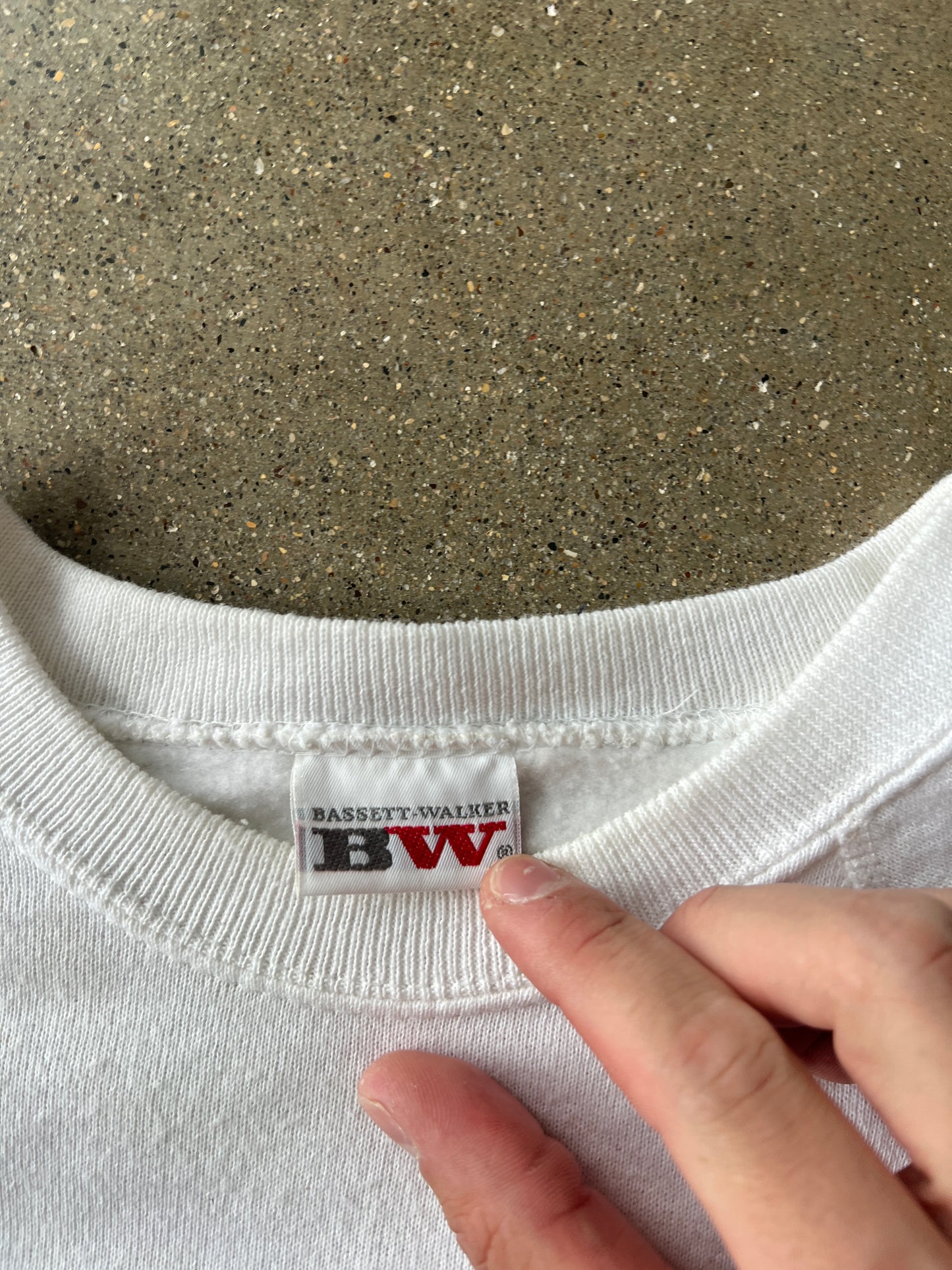 Vintage White Nascar Racing Crew - L