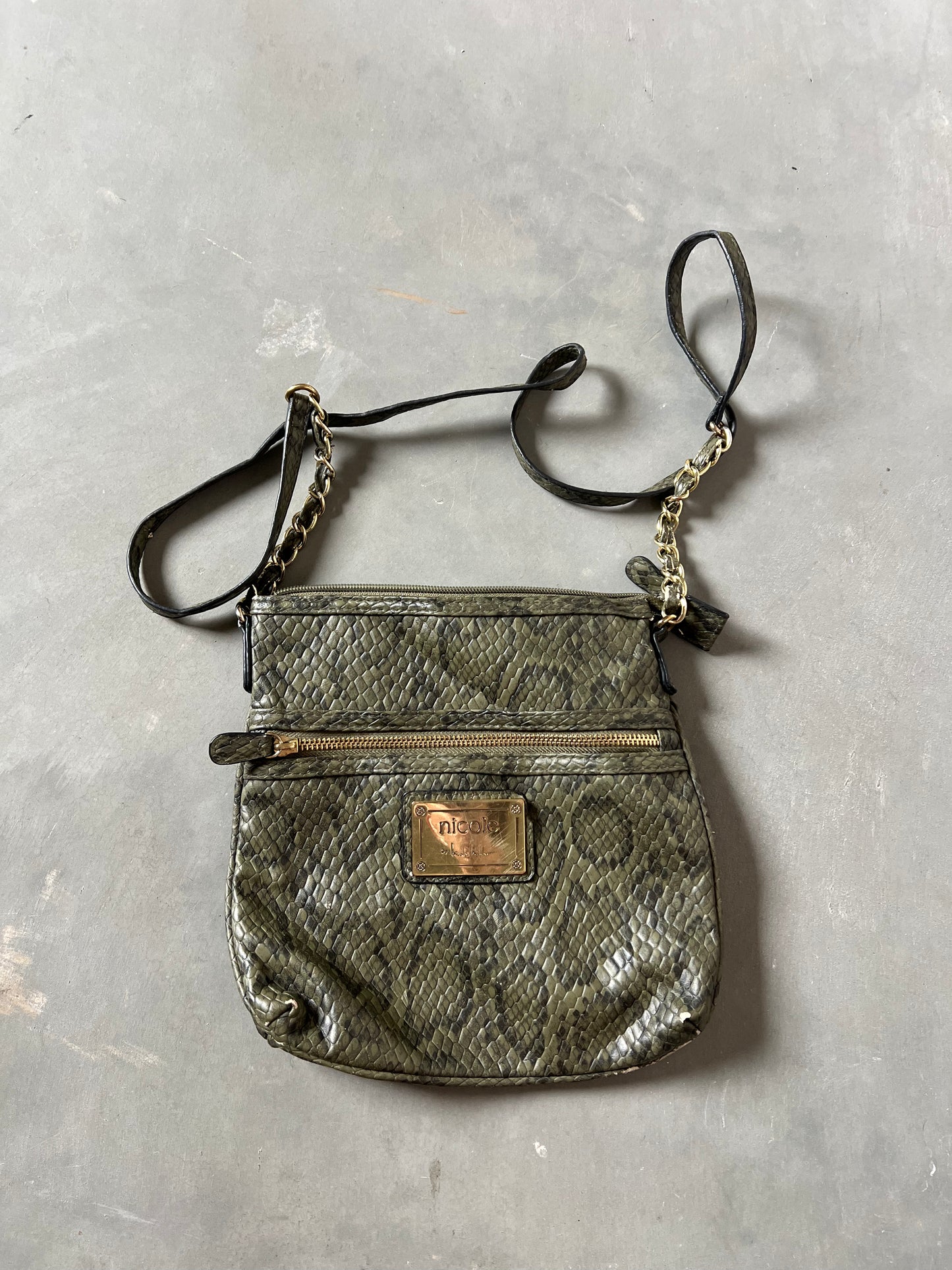 Vintage Green Y2k Nicole Alligator Purse