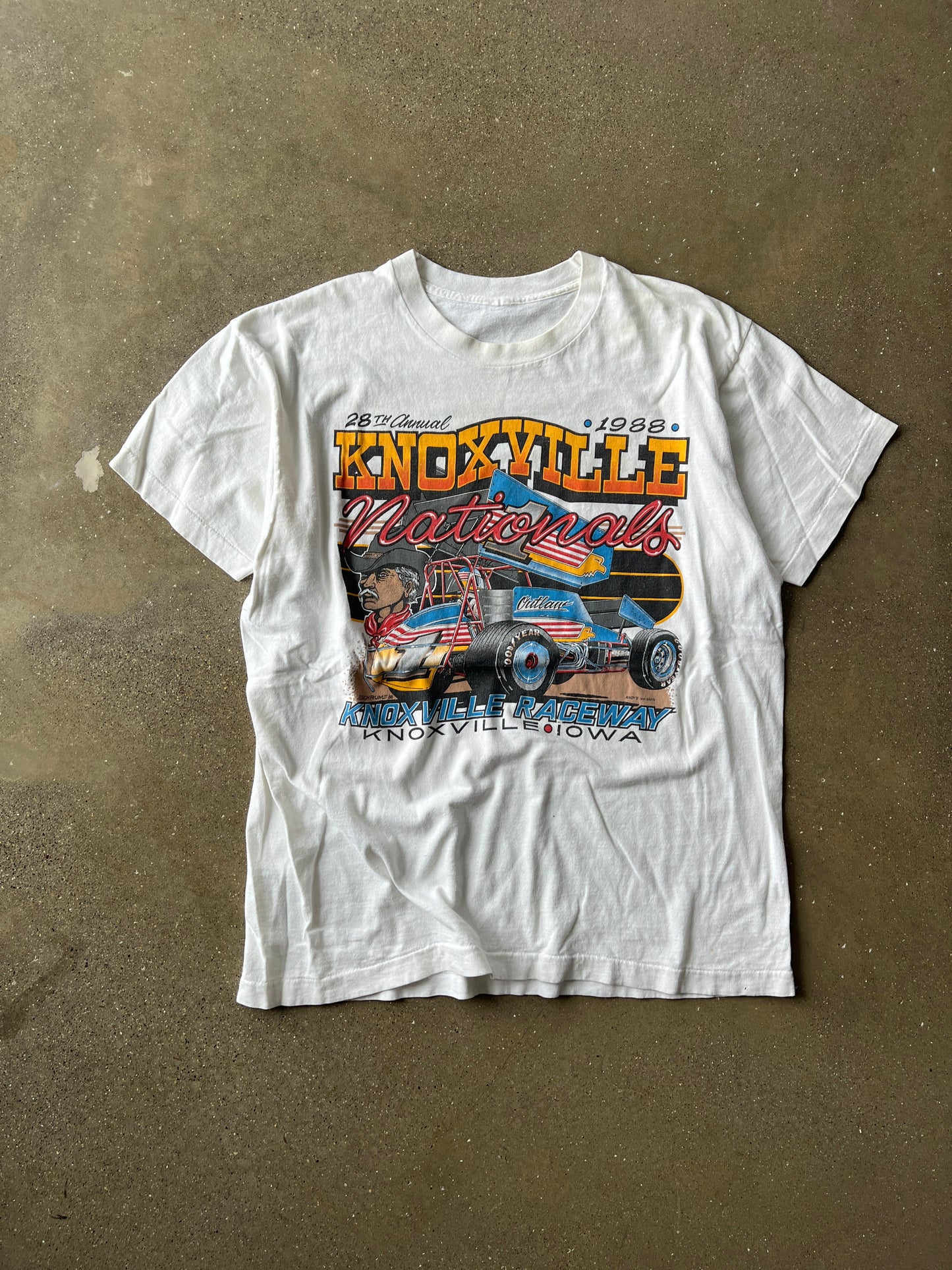 Vintage White Nascar Racing Shirt - L