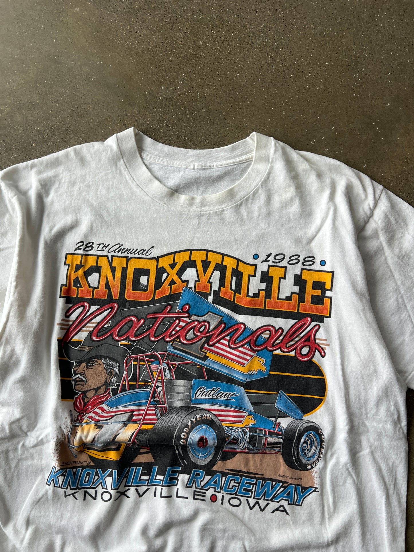 Vintage White Nascar Racing Shirt - L