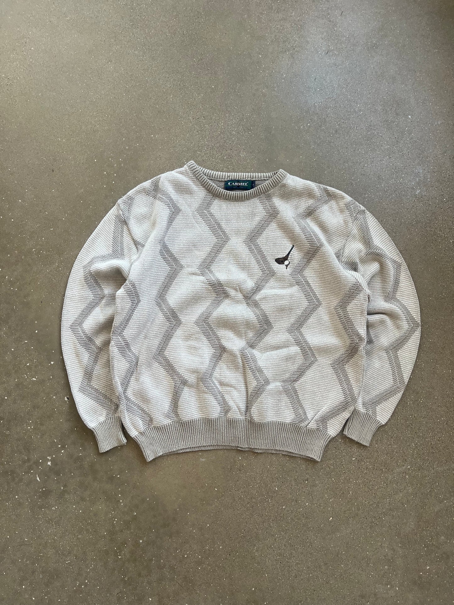 Vintage Cream Golf & Tee Sweater - L