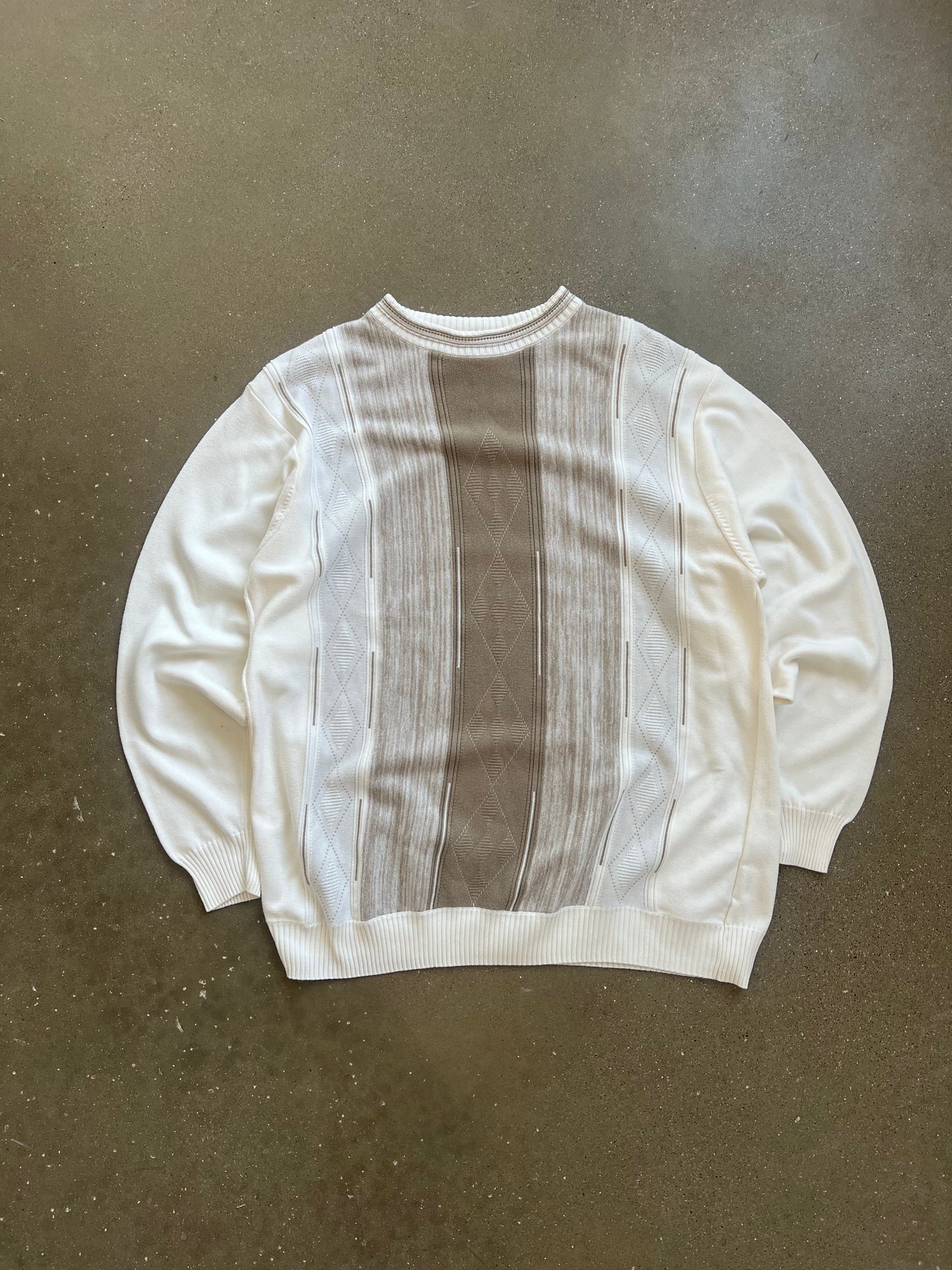 Vintage White Pronto-Uomo Knit Sweater - L