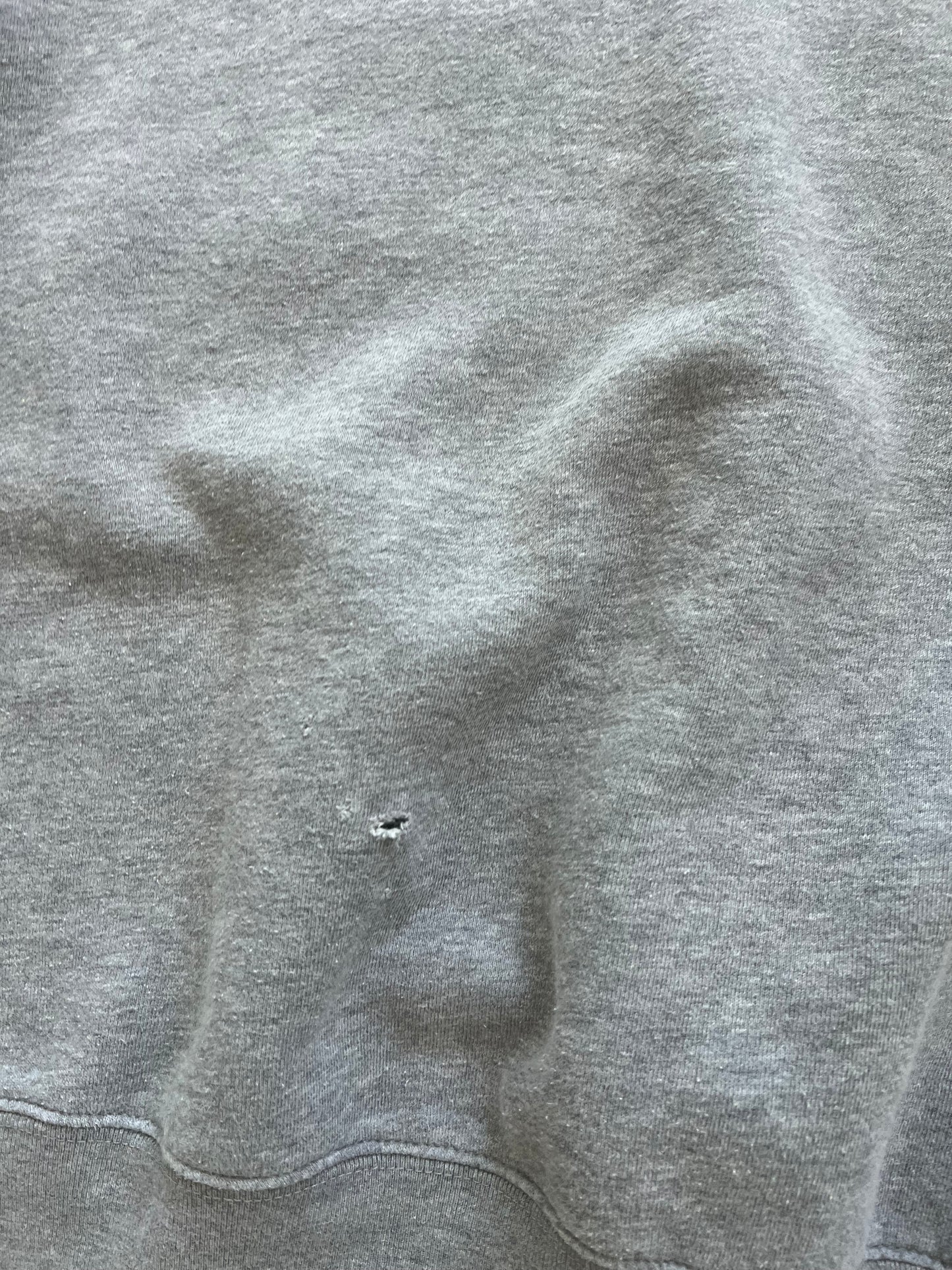 Vintage Heather Grey Polo Logo Crew - L