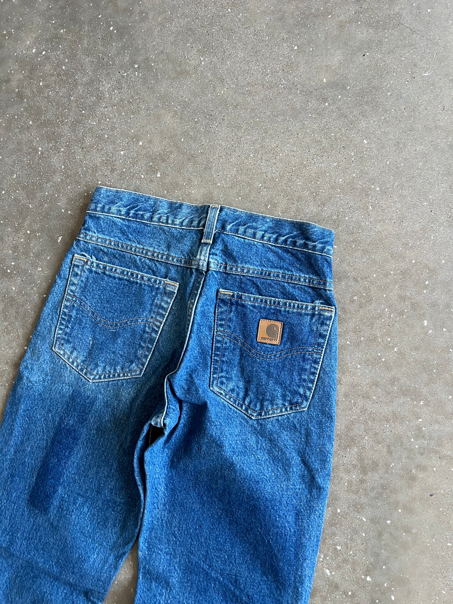 Vintage Dark Blue Carhartt Carpenter Pants - 28x30