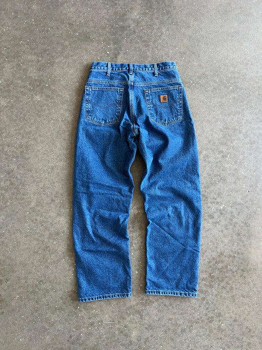 Vintage Dark Blue Carhartt Carpenter Pants - 32x30