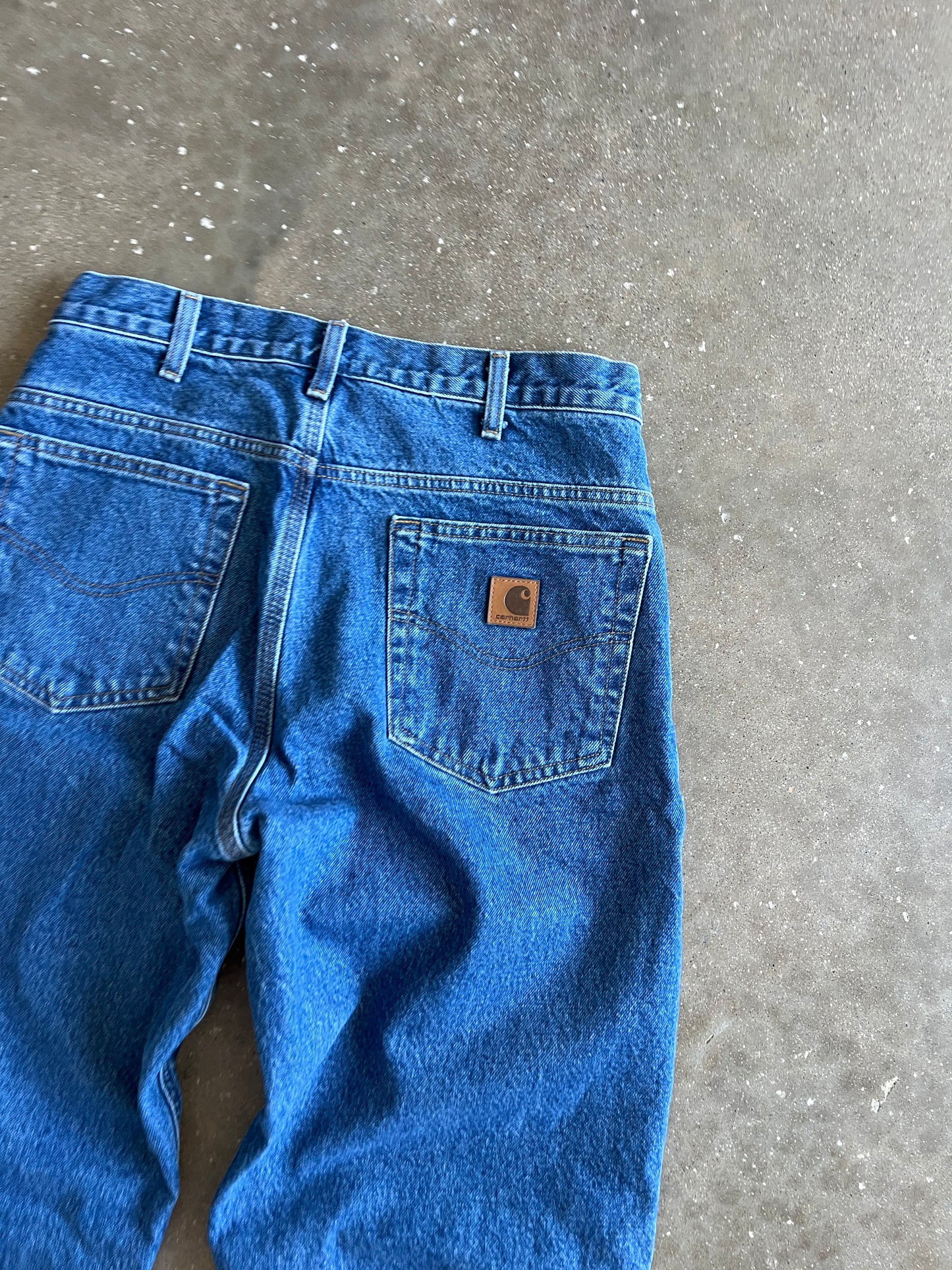Vintage Dark Blue Carhartt Carpenter Pants - 32x30