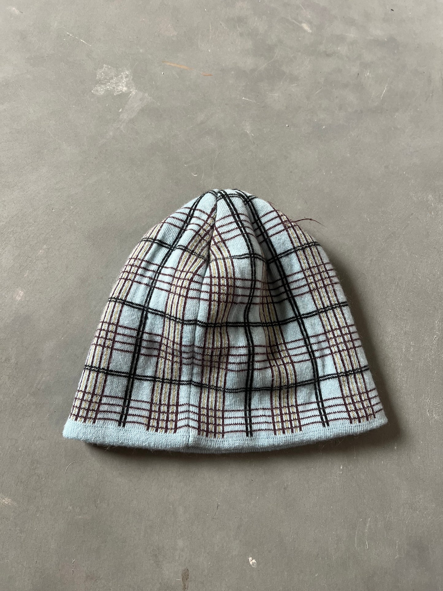 Vintage Sky Blue Stripped Y2k Beanie
