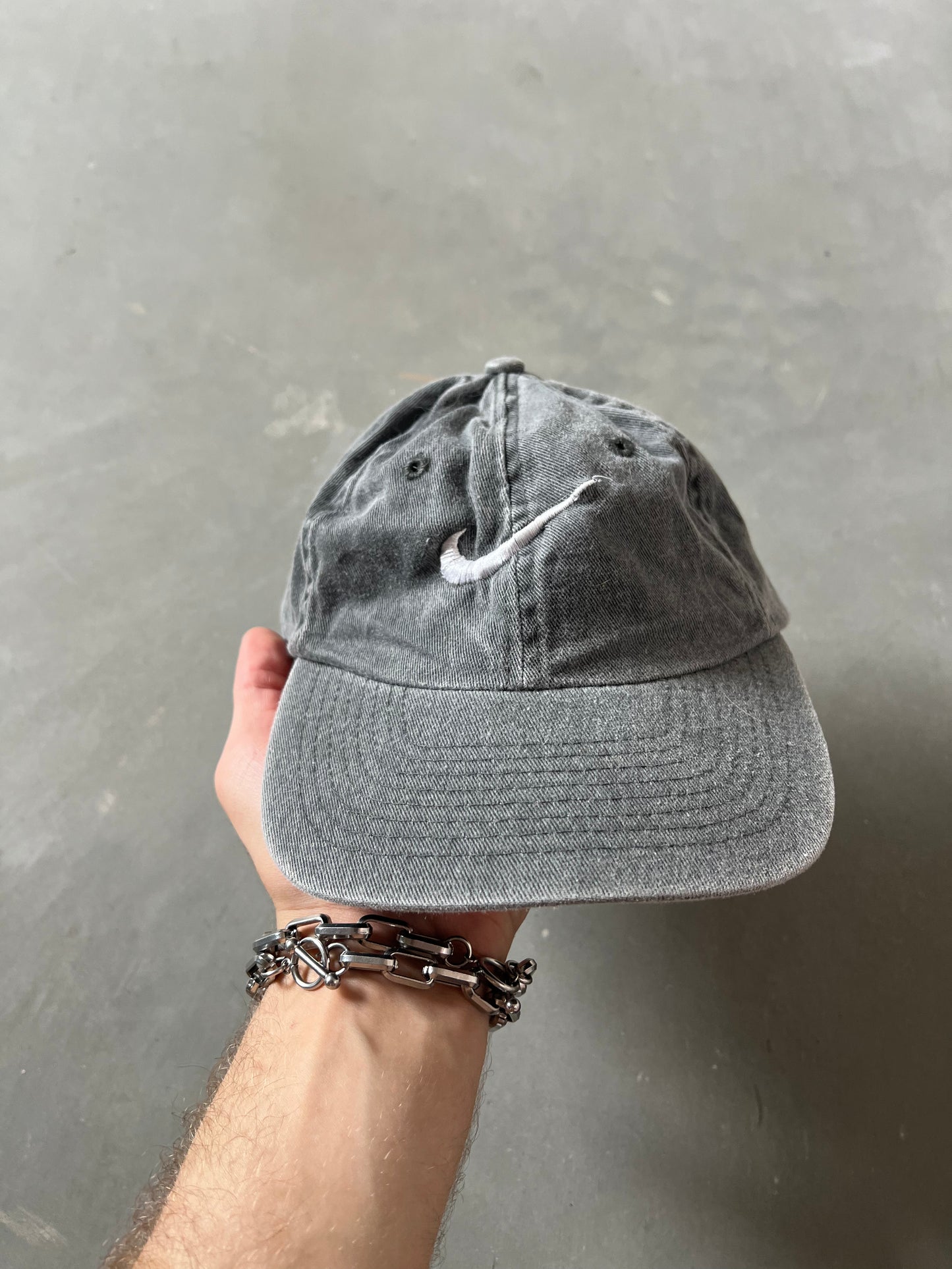 Vintage 90s Grey Nike Swoosh Hat