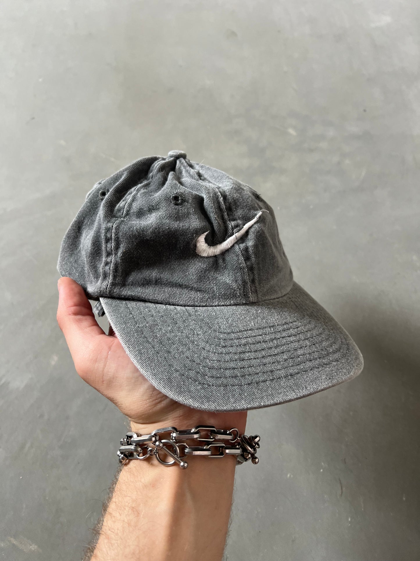 Vintage 90s Grey Nike Swoosh Hat