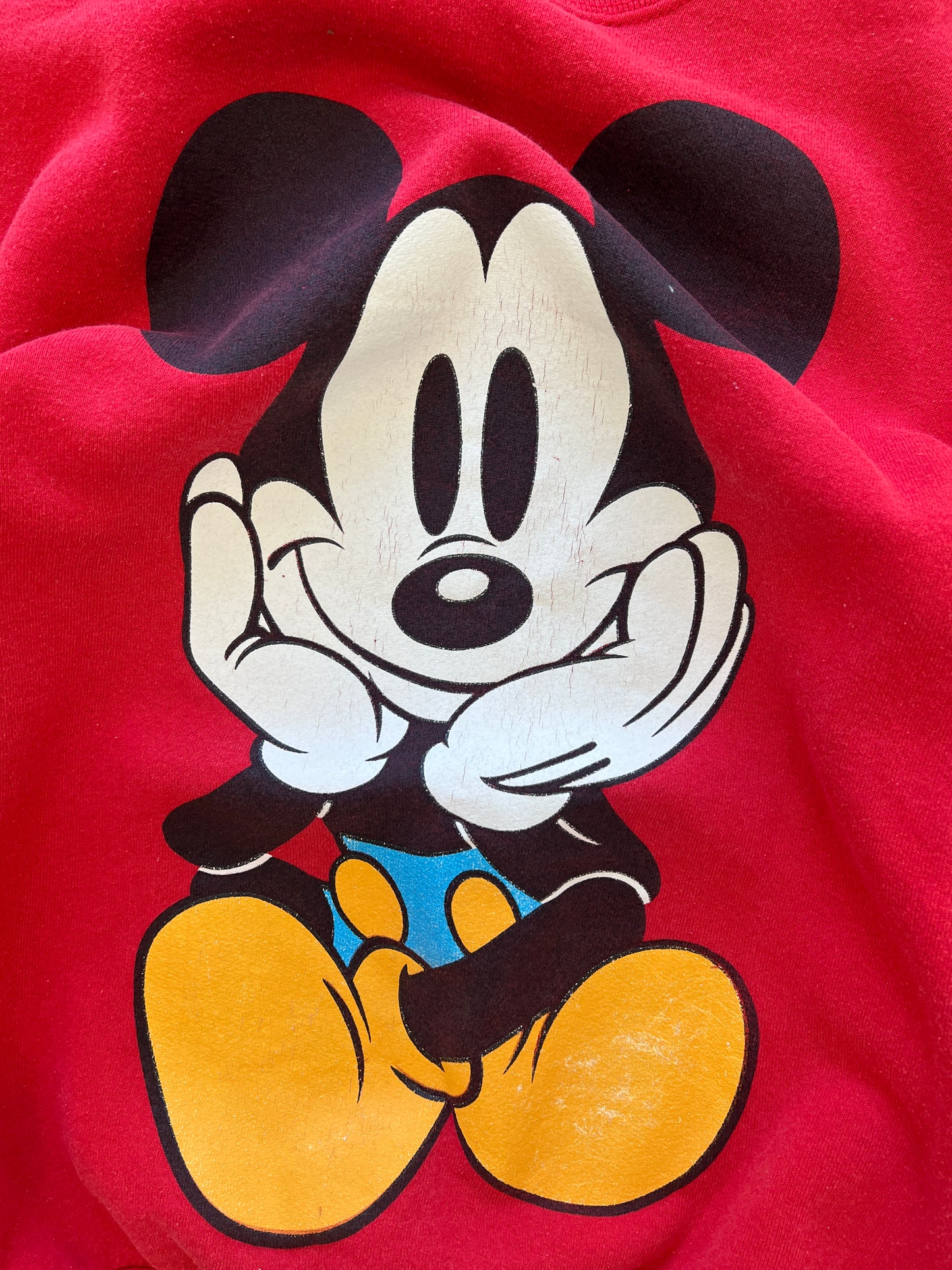 Vintage Red Mickey Crew - M