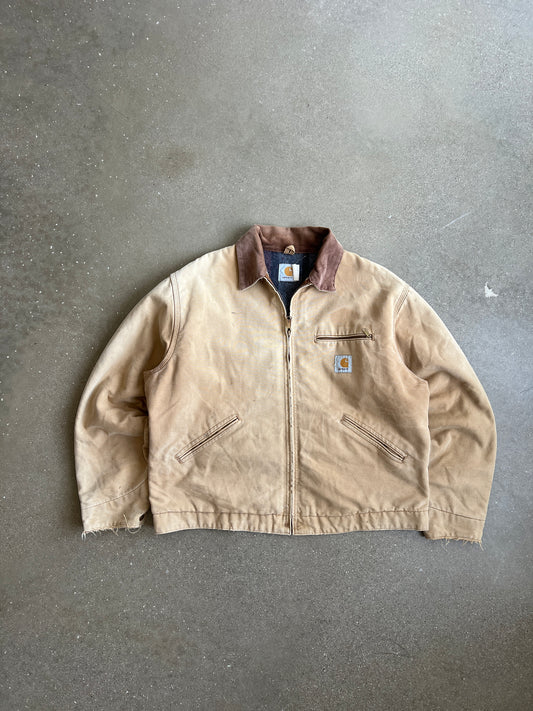 Vintage Faded Tan Carhartt Detroit Jacket - XL