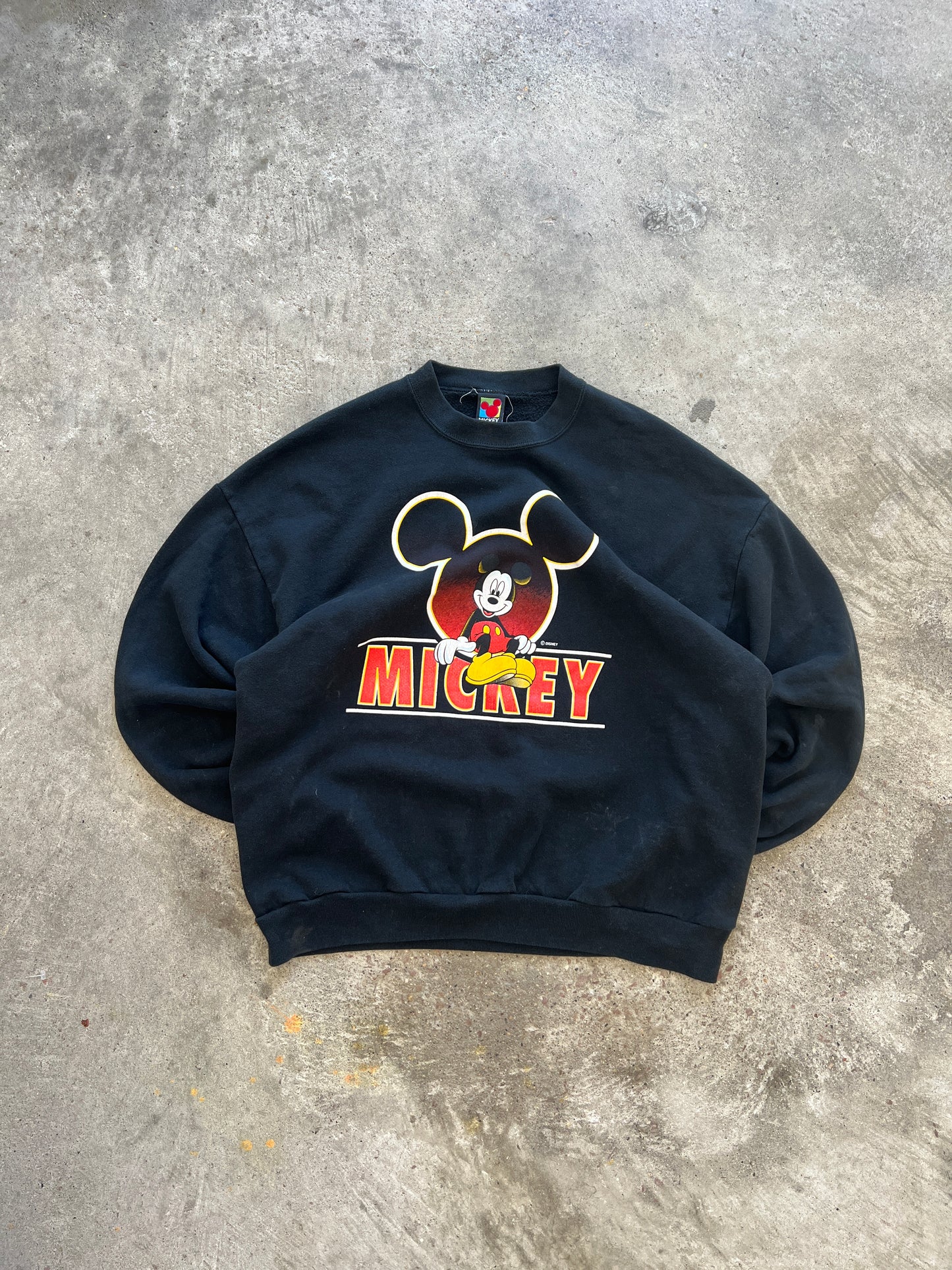 Vintage Black Mickey Crew - XXL