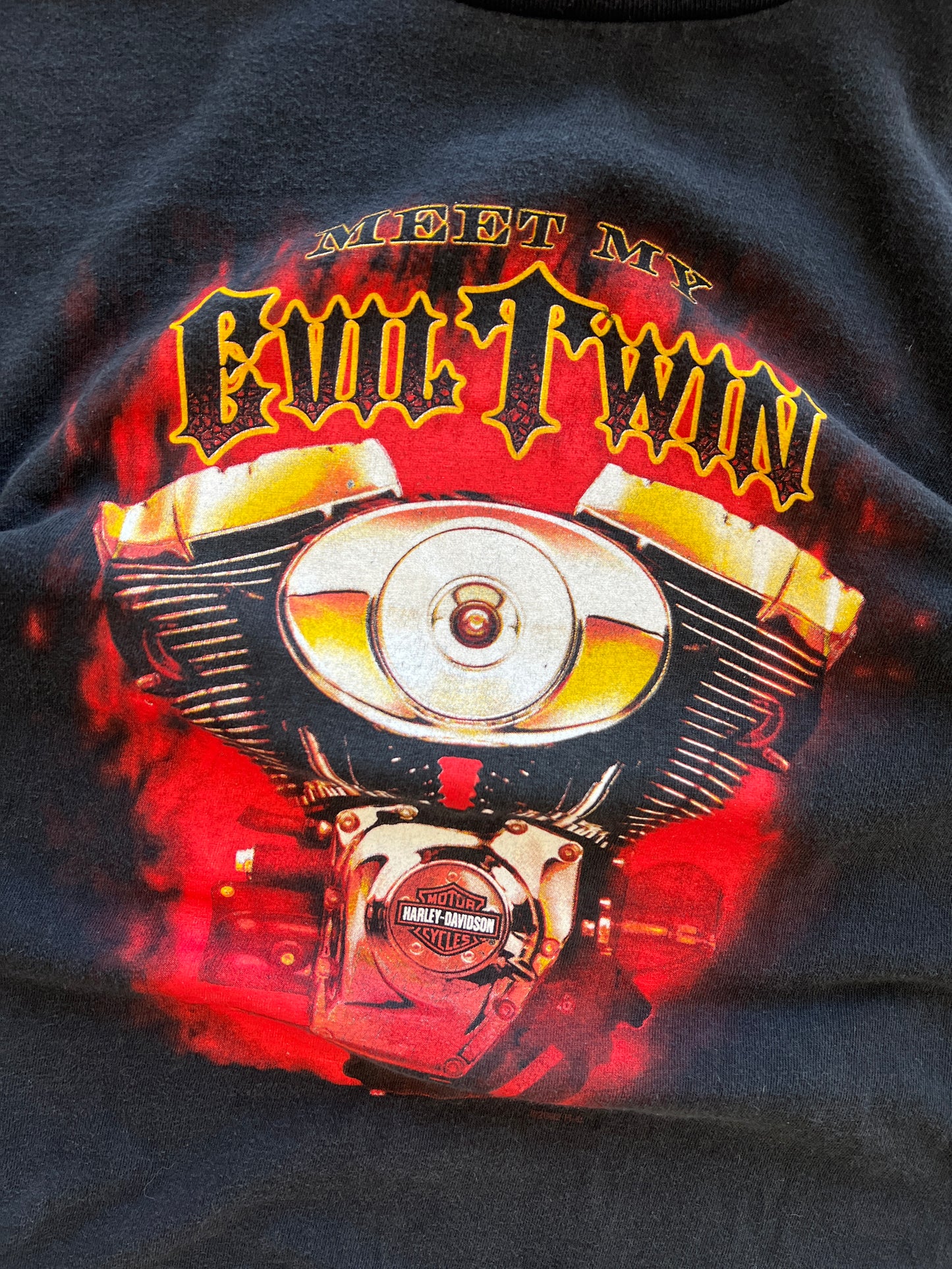 Vintage Harley Davidson Evil Twin Shirt - XL