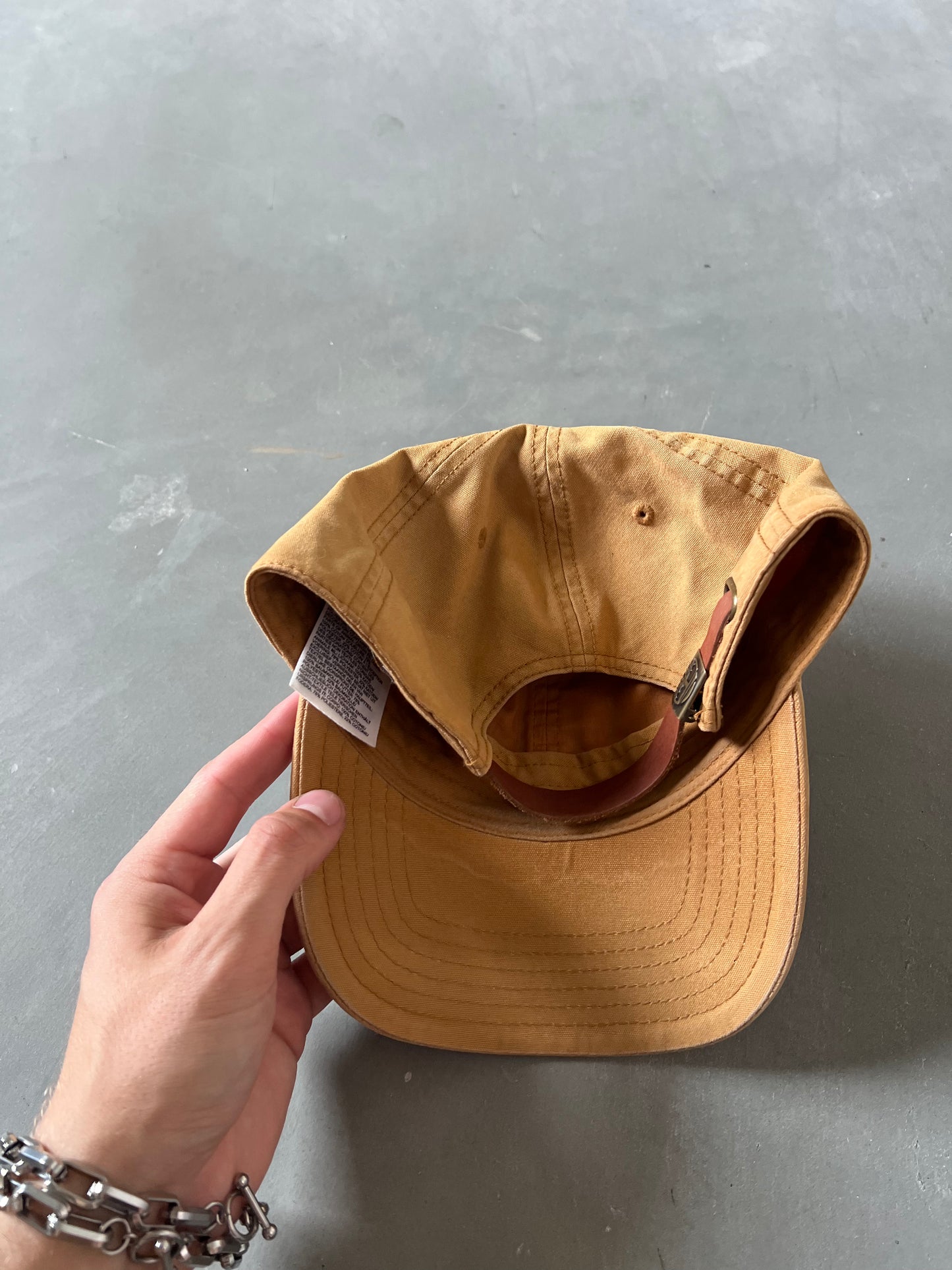 Vintage Tan Timberland Snapback Hat