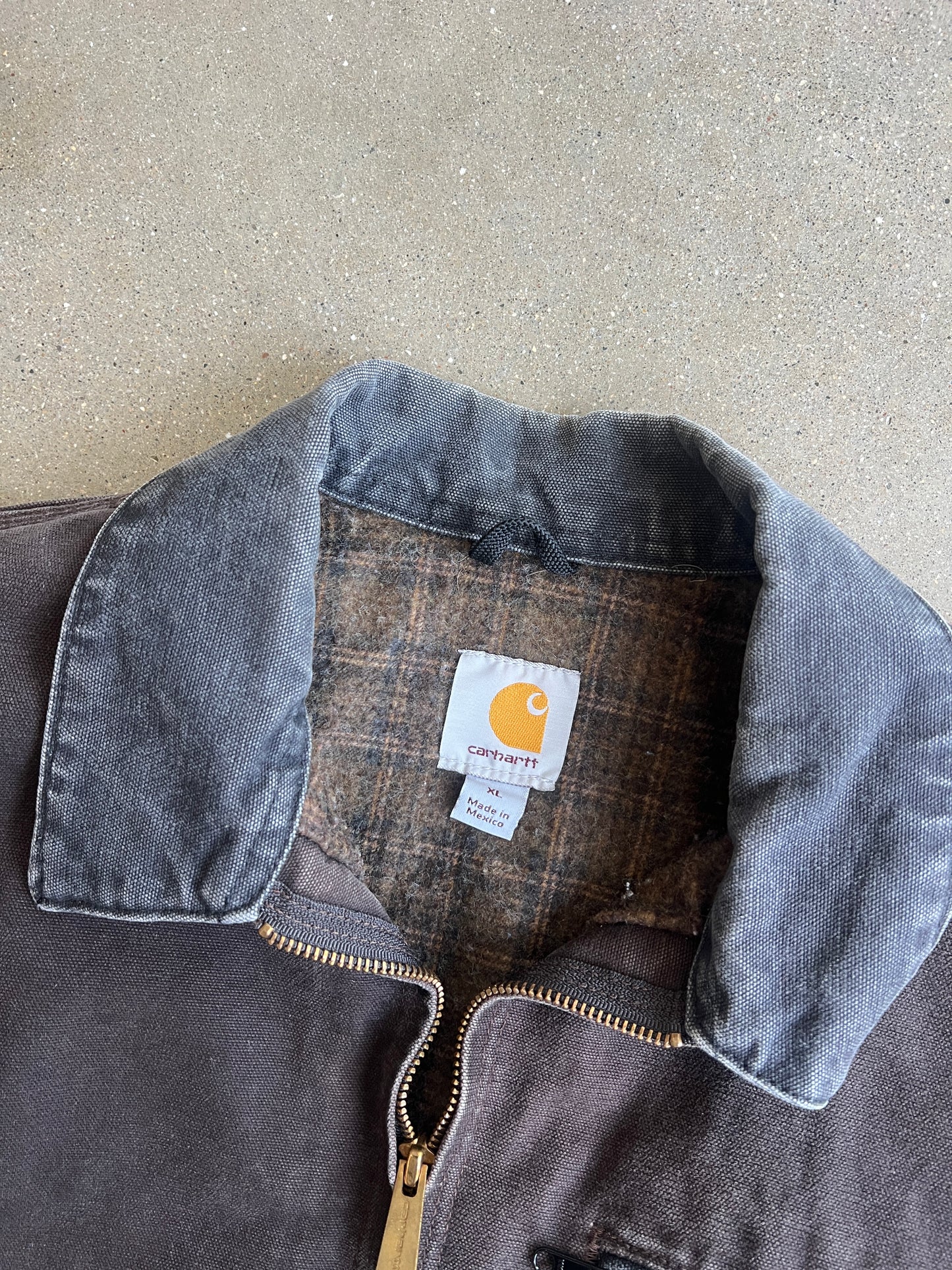 Vintage Dark Brown Carhartt Detroit Jacket - XL