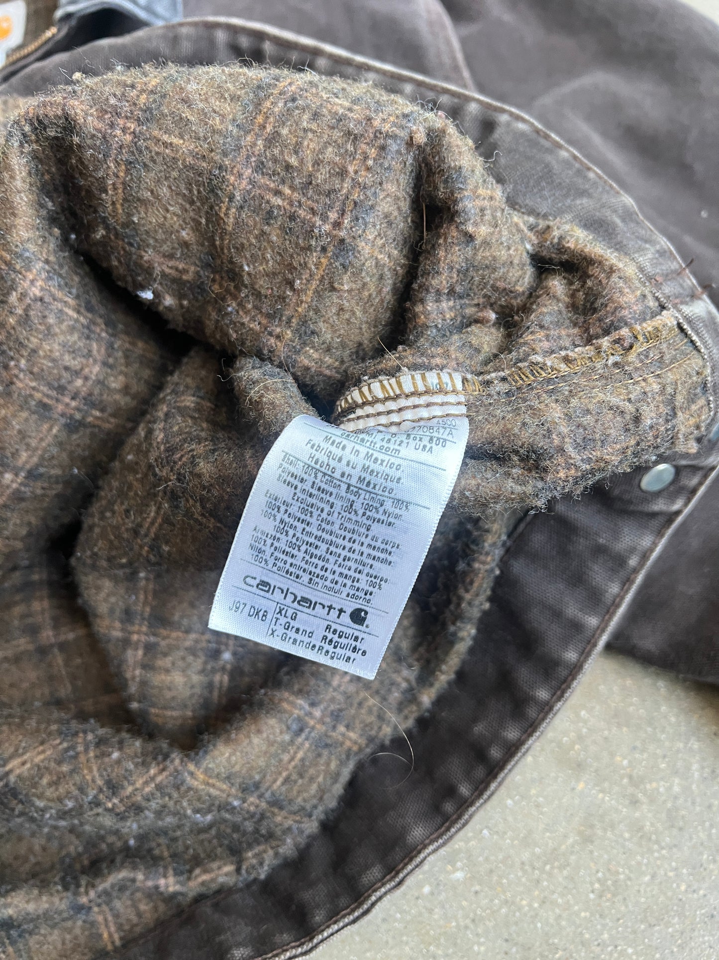Vintage Dark Brown Carhartt Detroit Jacket - XL