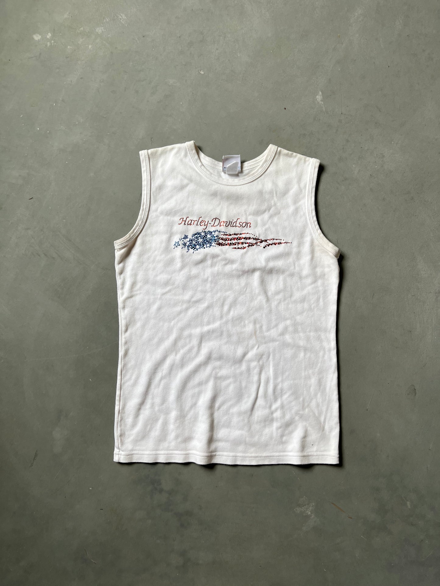 Vintage White Harley Davidson Tank Top - XL