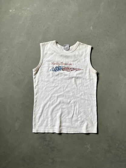 Vintage White Harley Davidson Tank Top - XL
