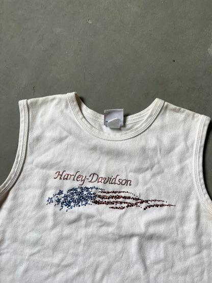 Vintage White Harley Davidson Tank Top - XL