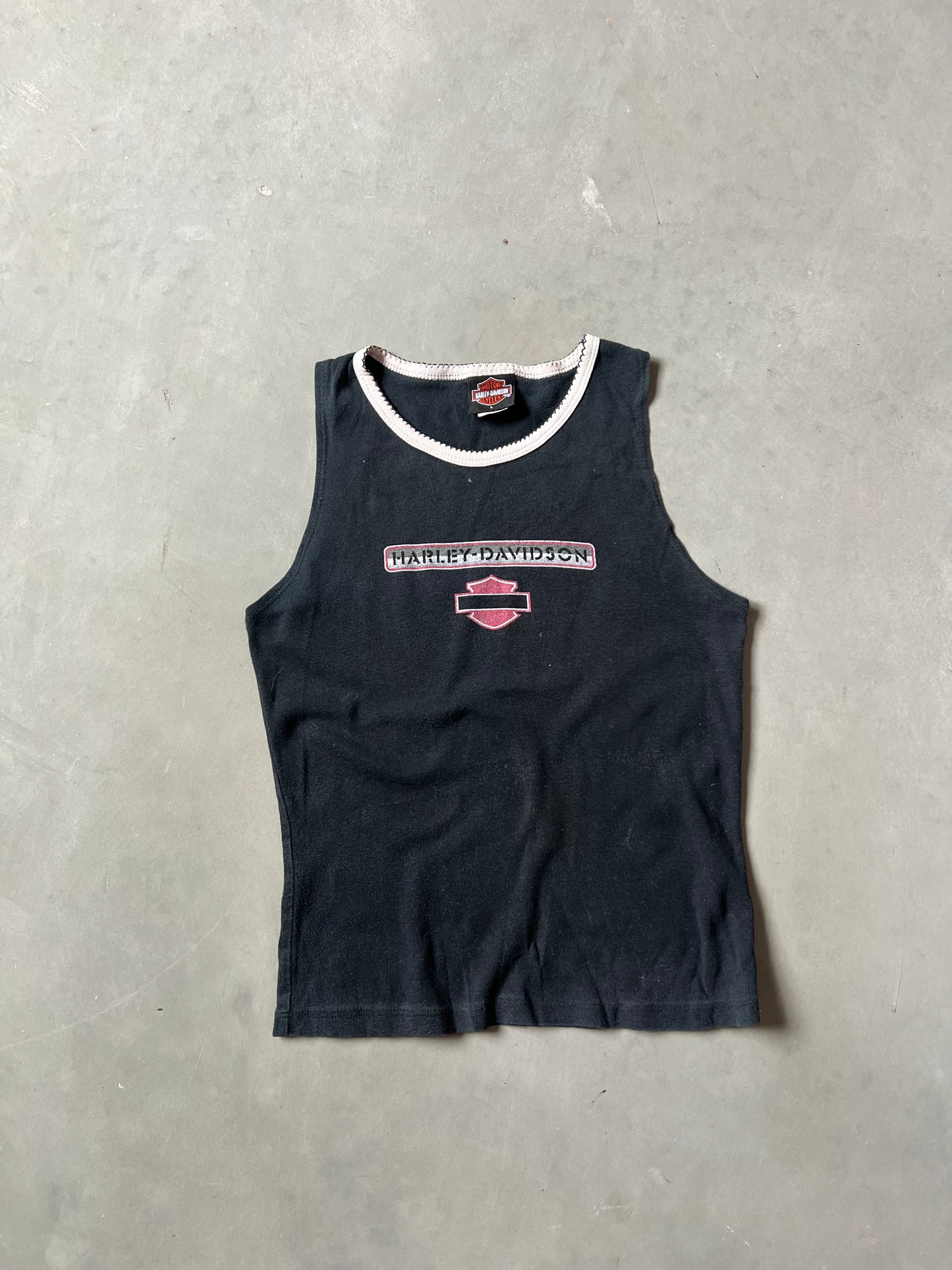 Vintage Black 90s Harley Davidson Tank Top - L