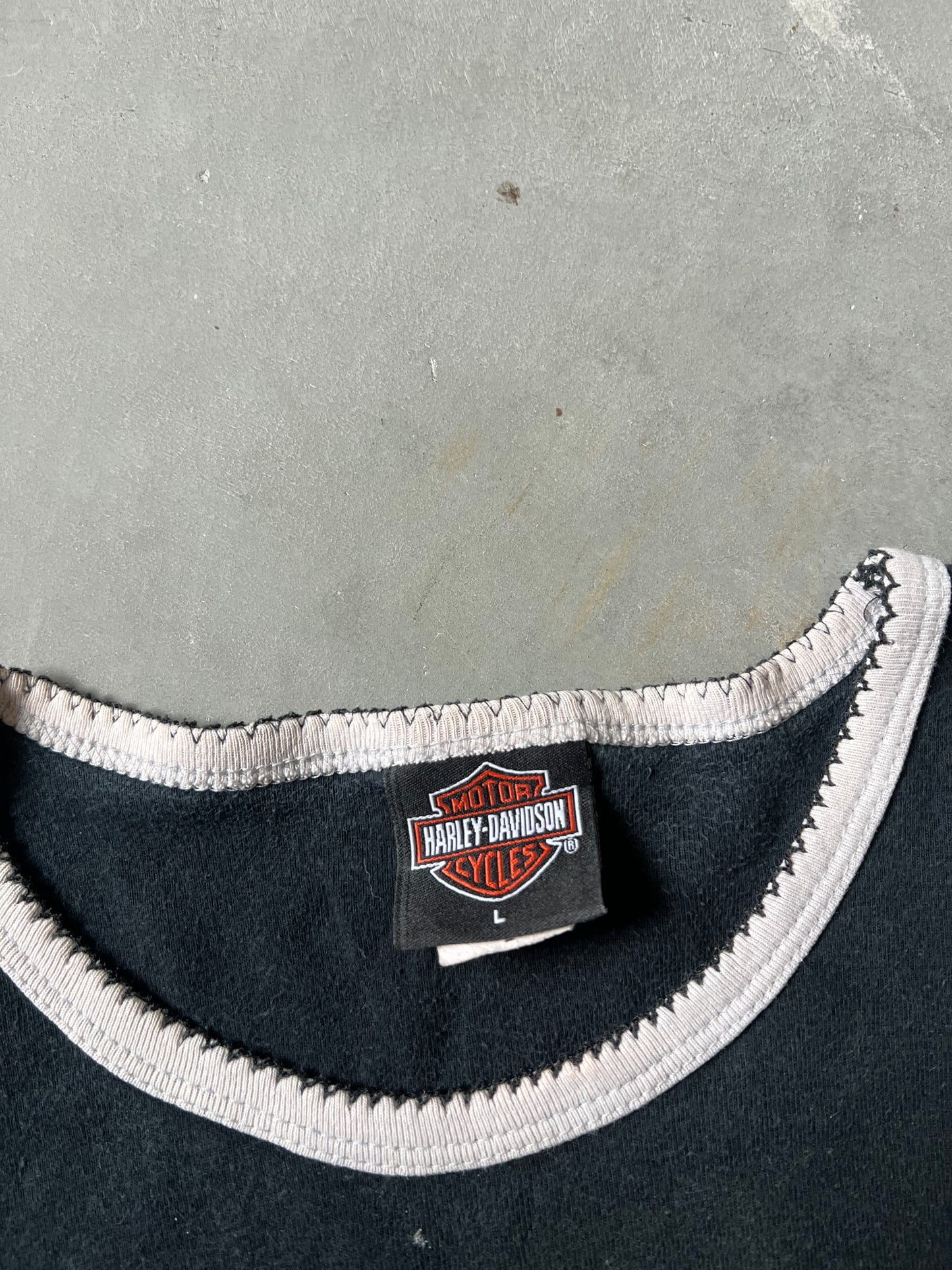 Vintage Black 90s Harley Davidson Tank Top - L