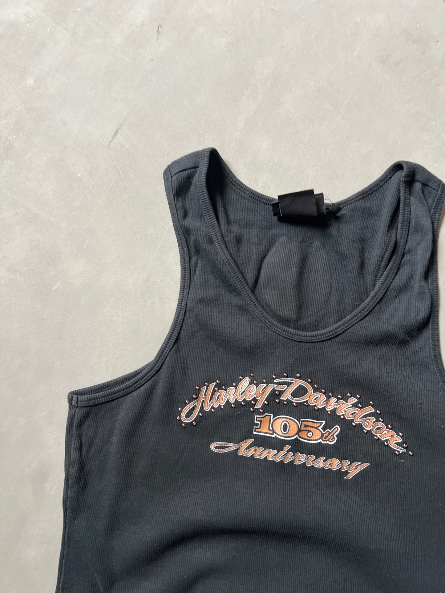 Vintage Black Harley Davidson Tank Top - XL