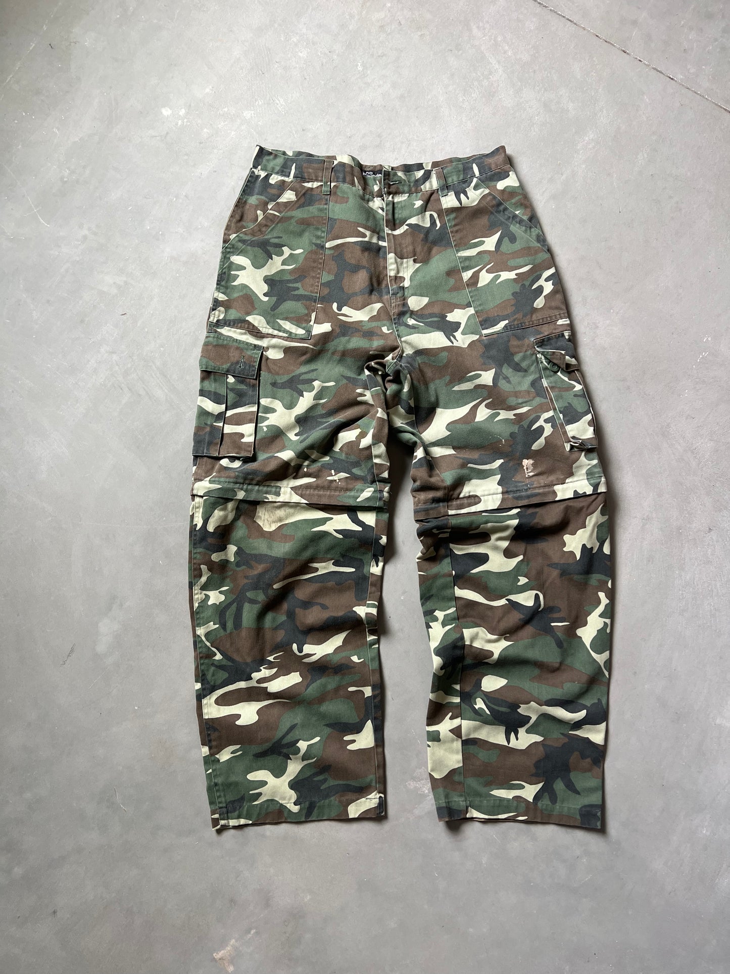 Vintage Baggy Military Camo Pants - 36