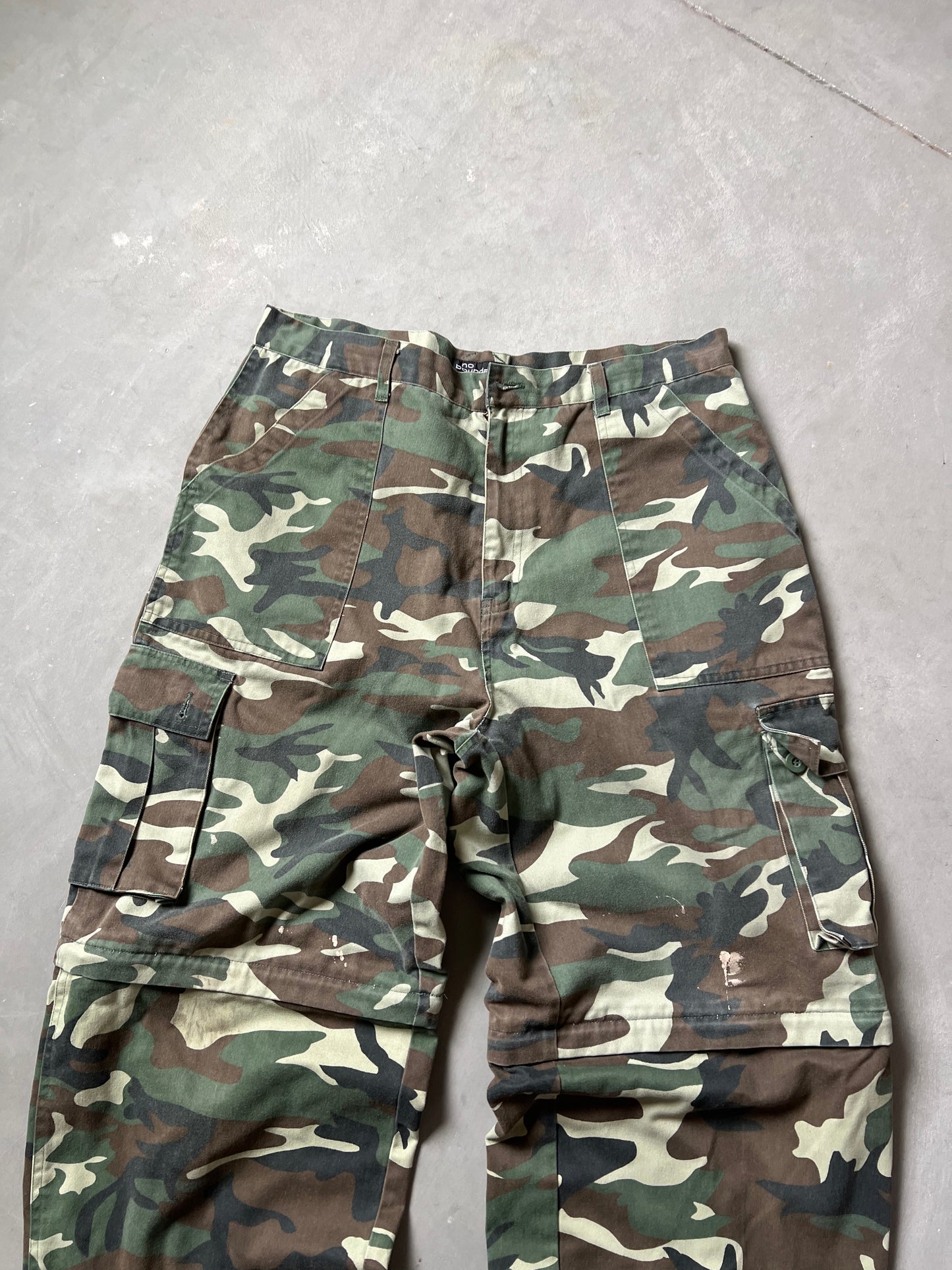 Vintage Baggy Military Camo Pants - 36
