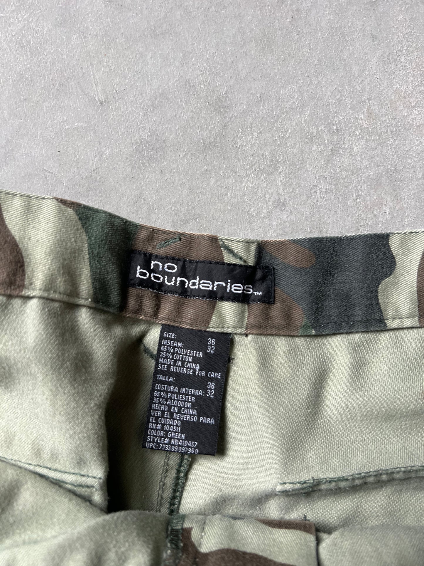 Vintage Baggy Military Camo Pants - 36