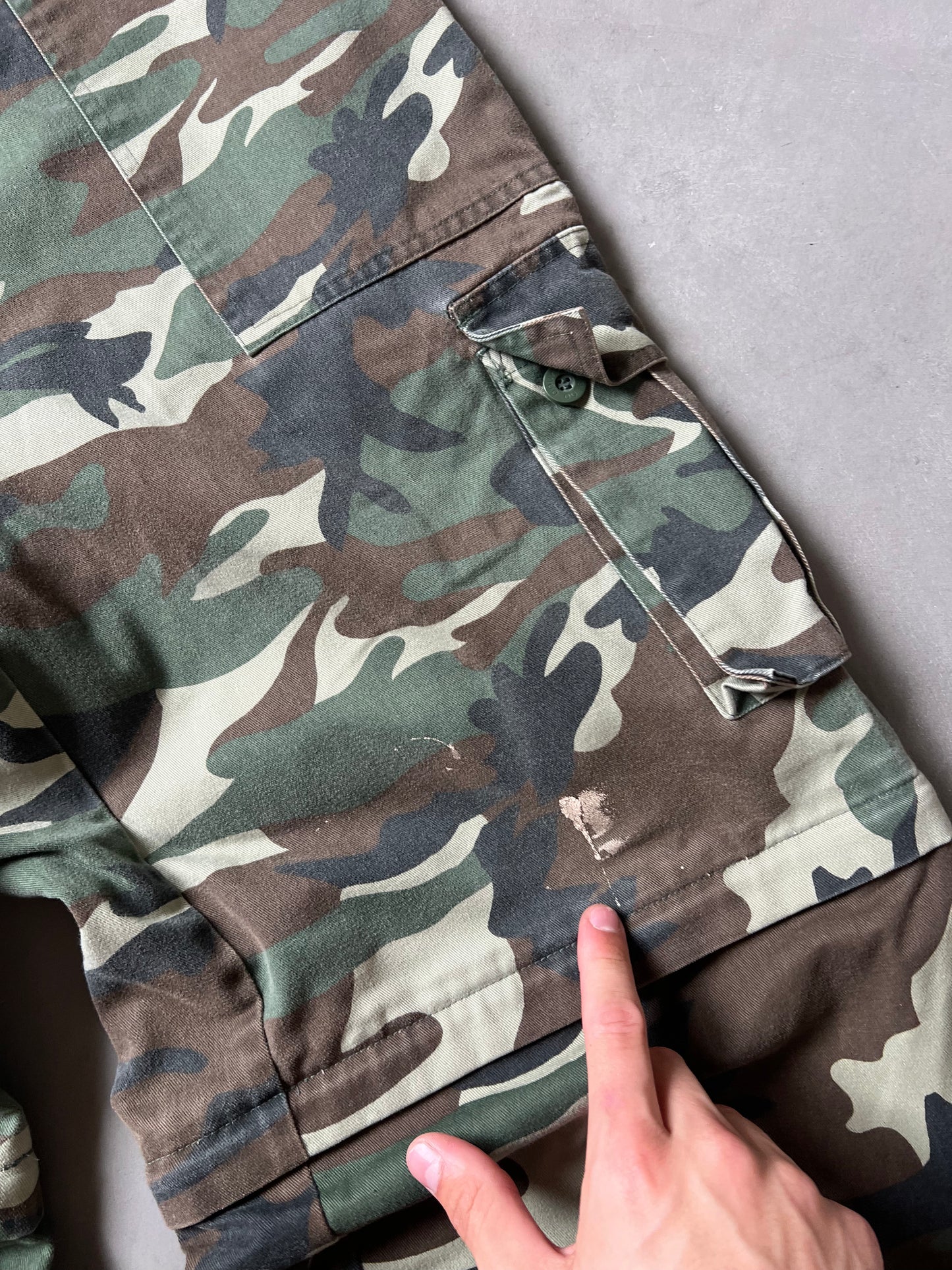 Vintage Baggy Military Camo Pants - 36