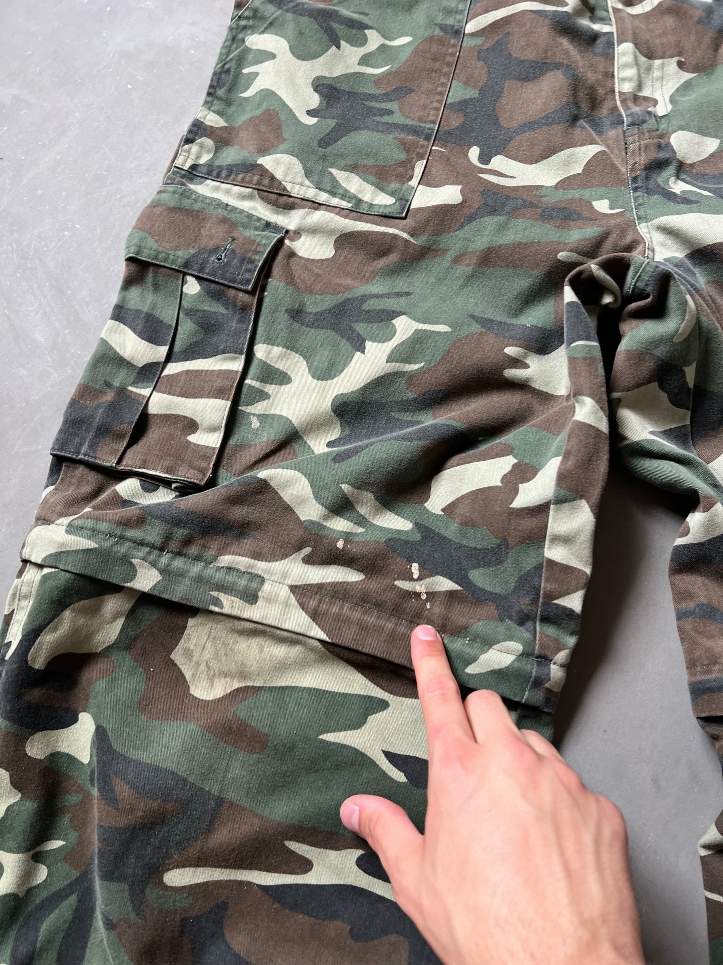 Vintage Baggy Military Camo Pants - 36