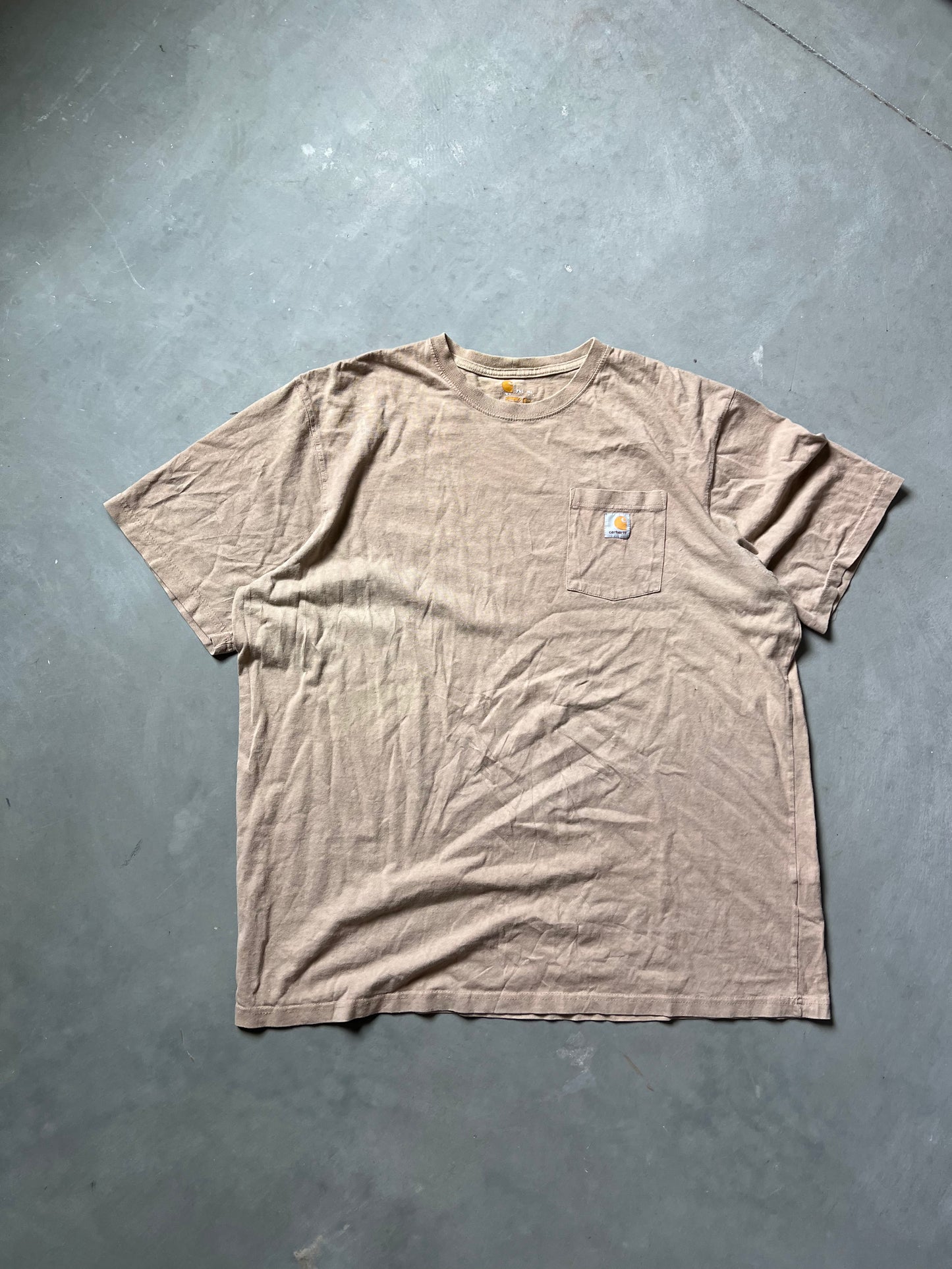 Vintage Tan Carhartt Pocket Logo Shirt - XXLT