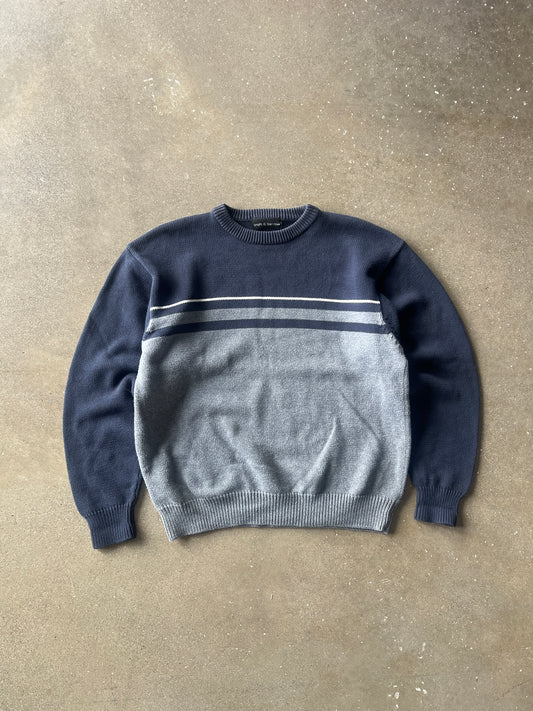 Vintage Navy Blue Stripped Sweater - L