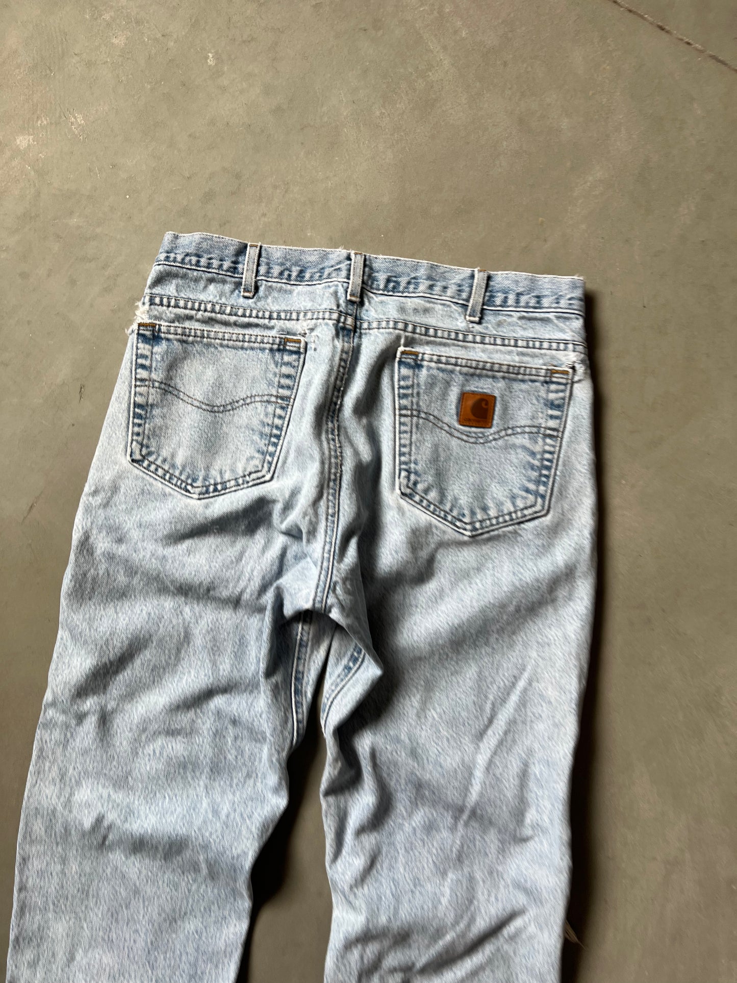 Vintage Faded Blue Carhartt Pants - 34