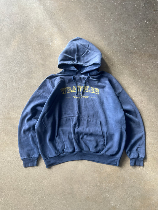 Vintage Navy Blue Wrangler Hoodie - XXL