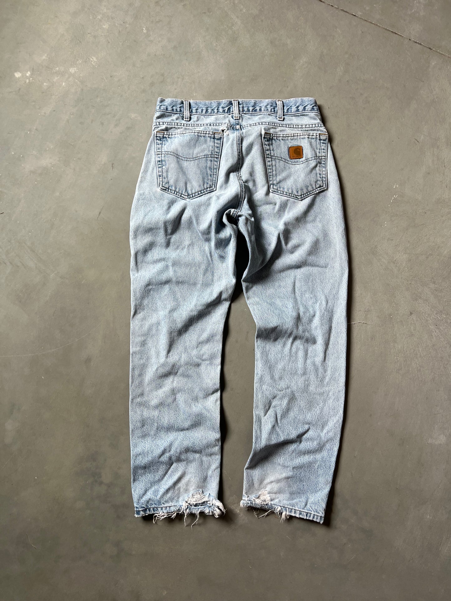 Vintage Faded Denim Carhartt Pants - 34