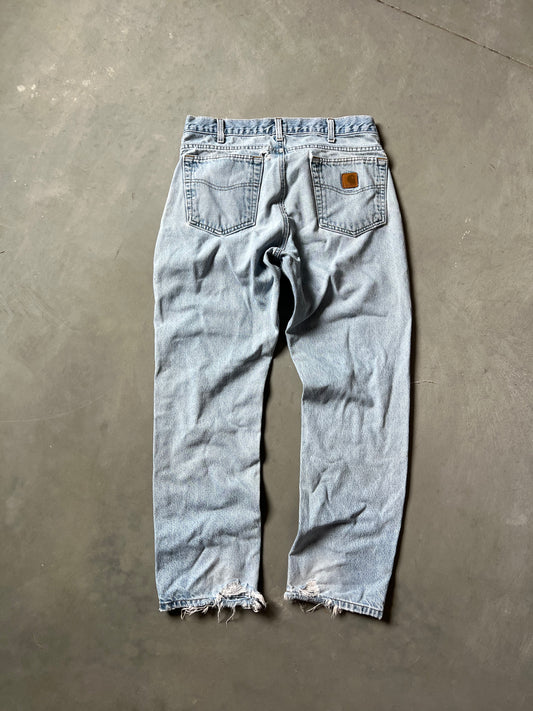 Vintage Faded Denim Carhartt Pants - 34
