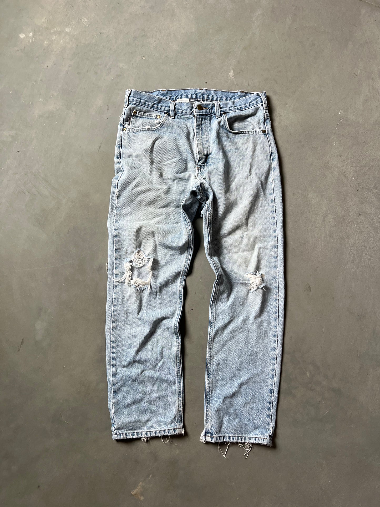 Vintage Faded Denim Carhartt Pants - 34