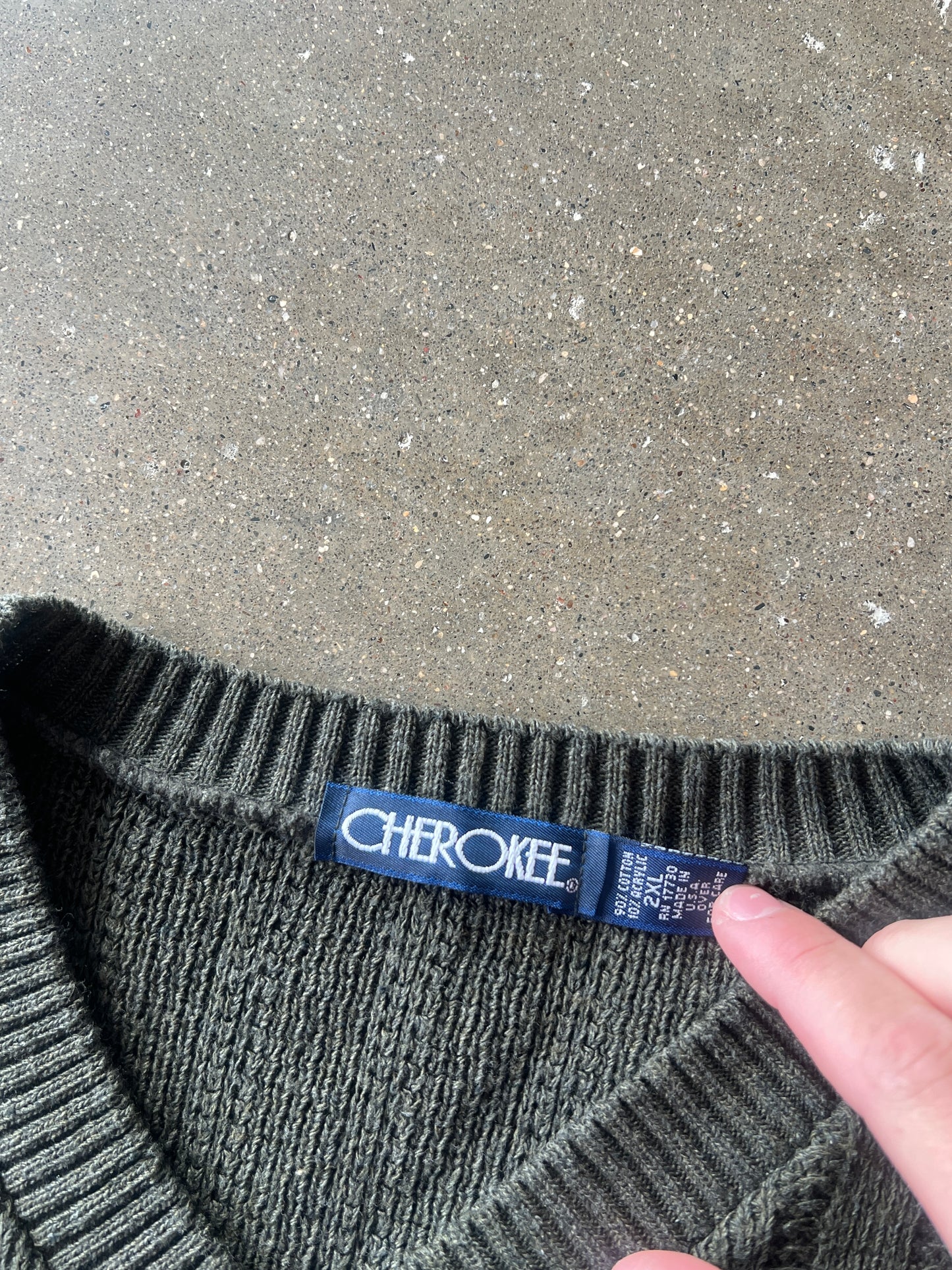 Vintage Green Cherokee Stripped Sweater - XXL