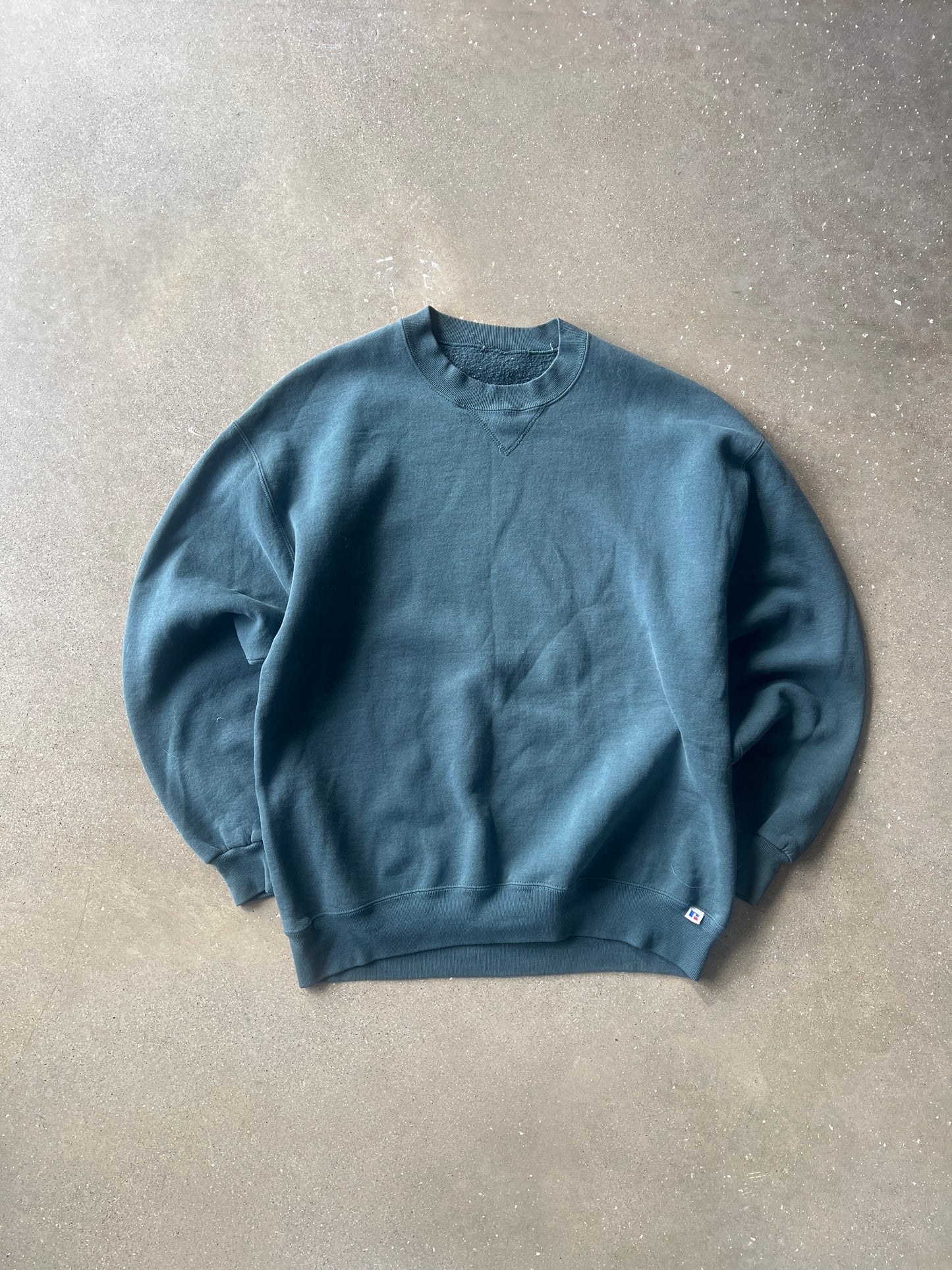 Vintage Aqua Blue Russell Athletic Crew - L