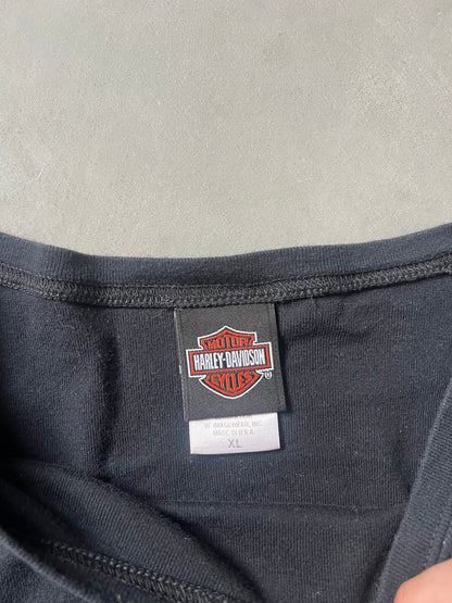 Vintage Black Harley Davidson Longsleeve Shirt - XL