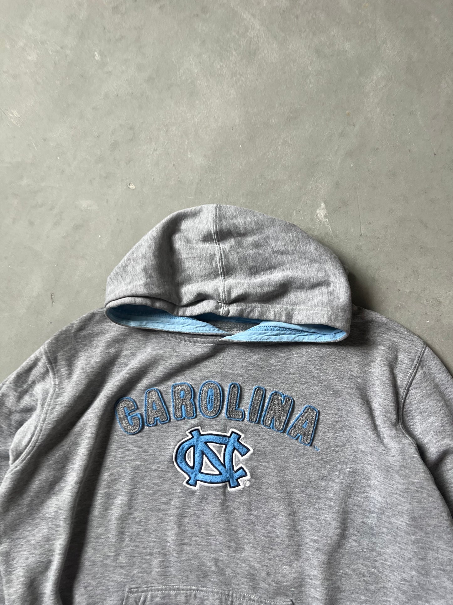 Vintage Grey Carolina Spellout Hoodie - XS