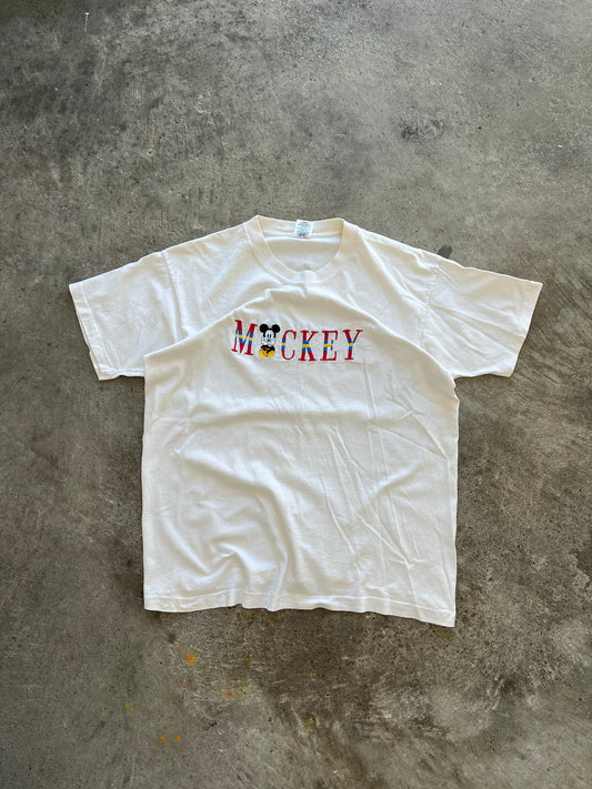 Vintage Mickey Spellout Shirt - L