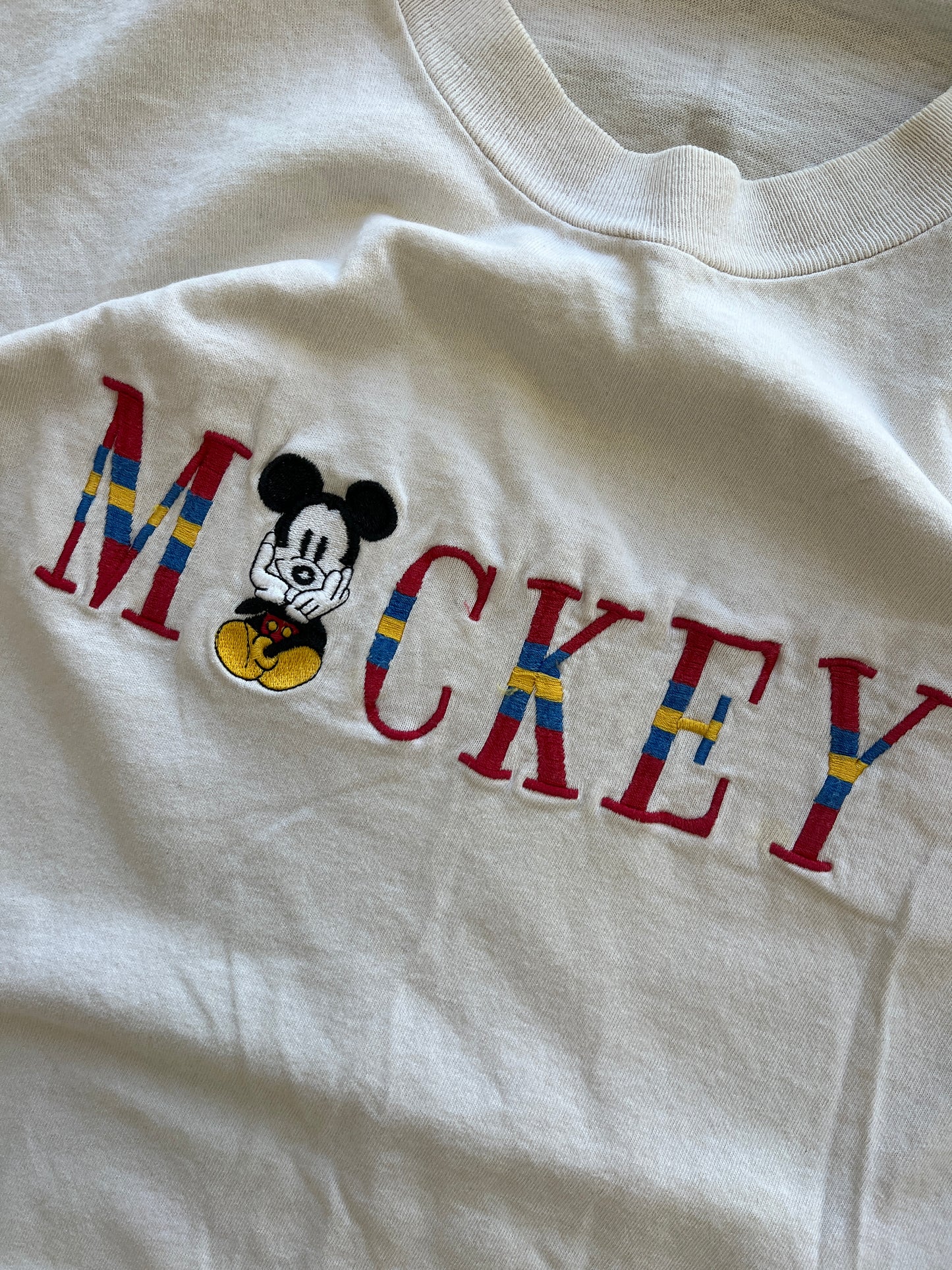Vintage Mickey Spellout Shirt - L