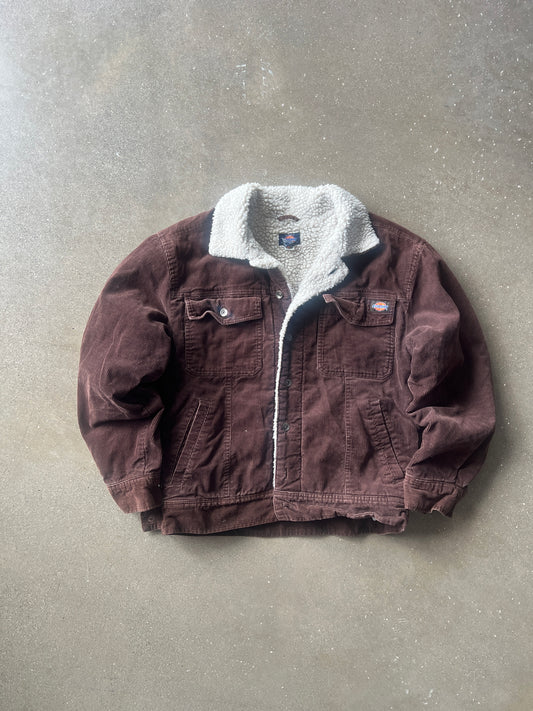 Vintage Mocha Brown Dickies Sherpa Jacket - M