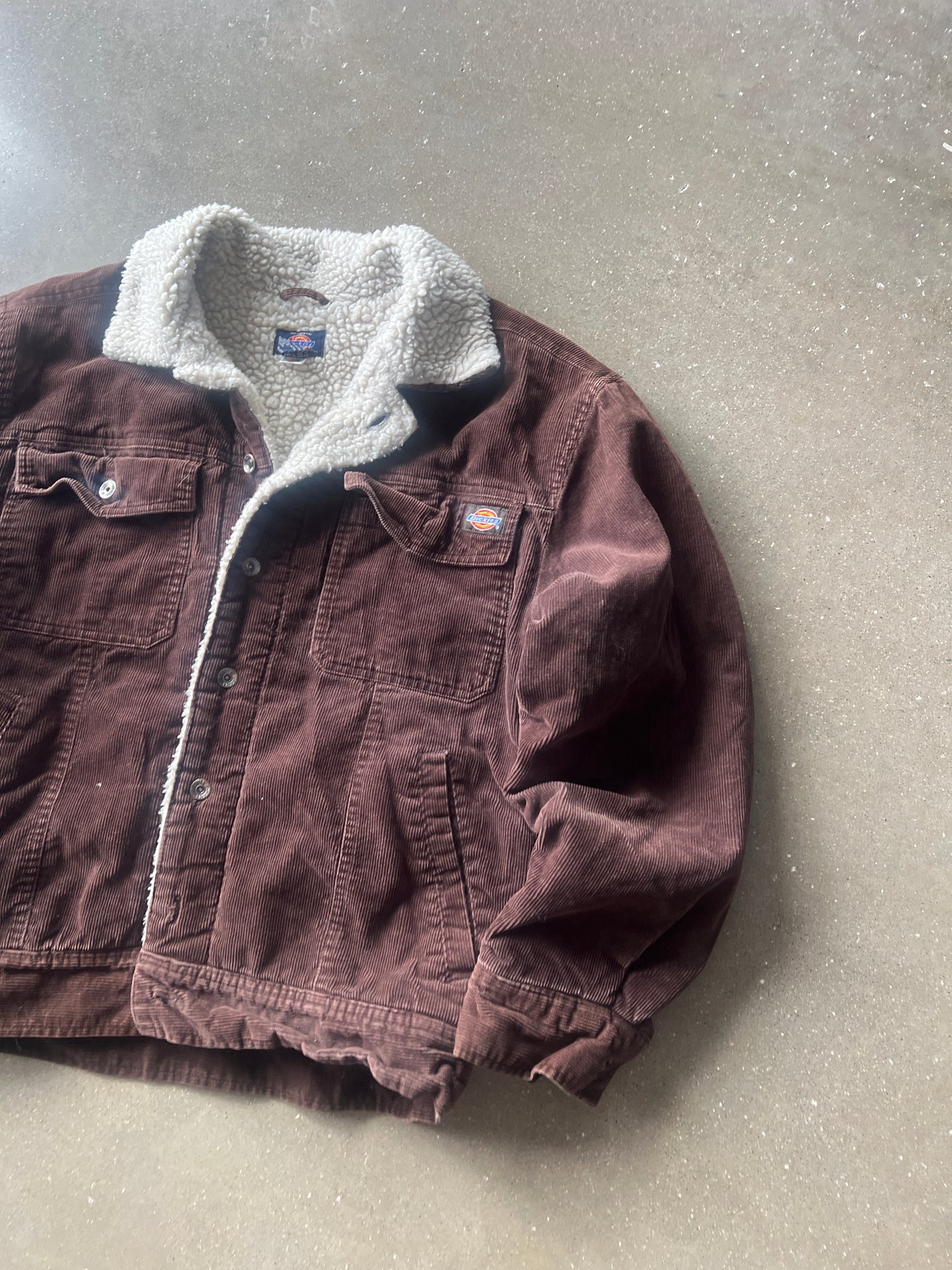Vintage Mocha Brown Dickies Sherpa Jacket - M