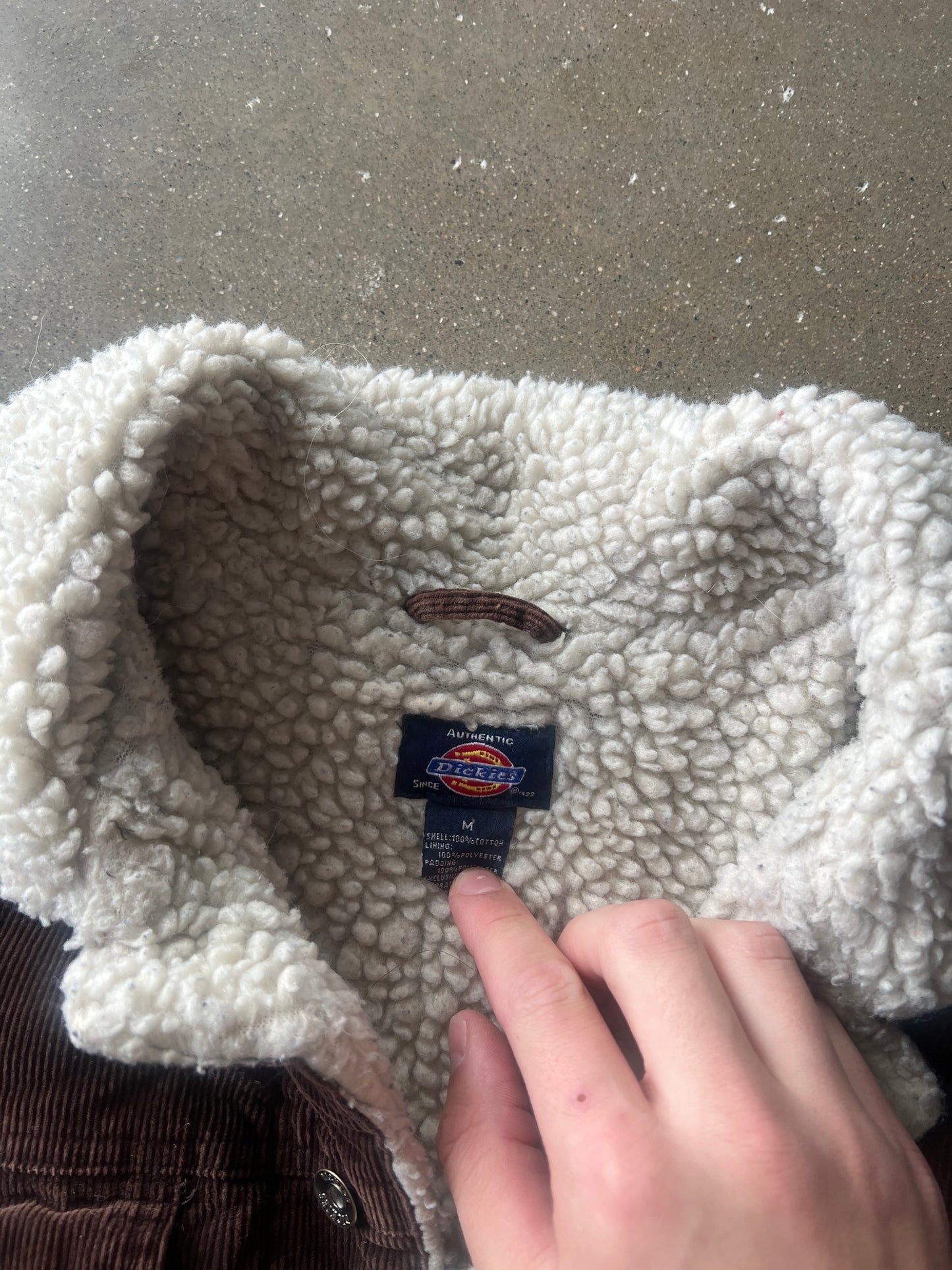 Vintage Mocha Brown Dickies Sherpa Jacket - M