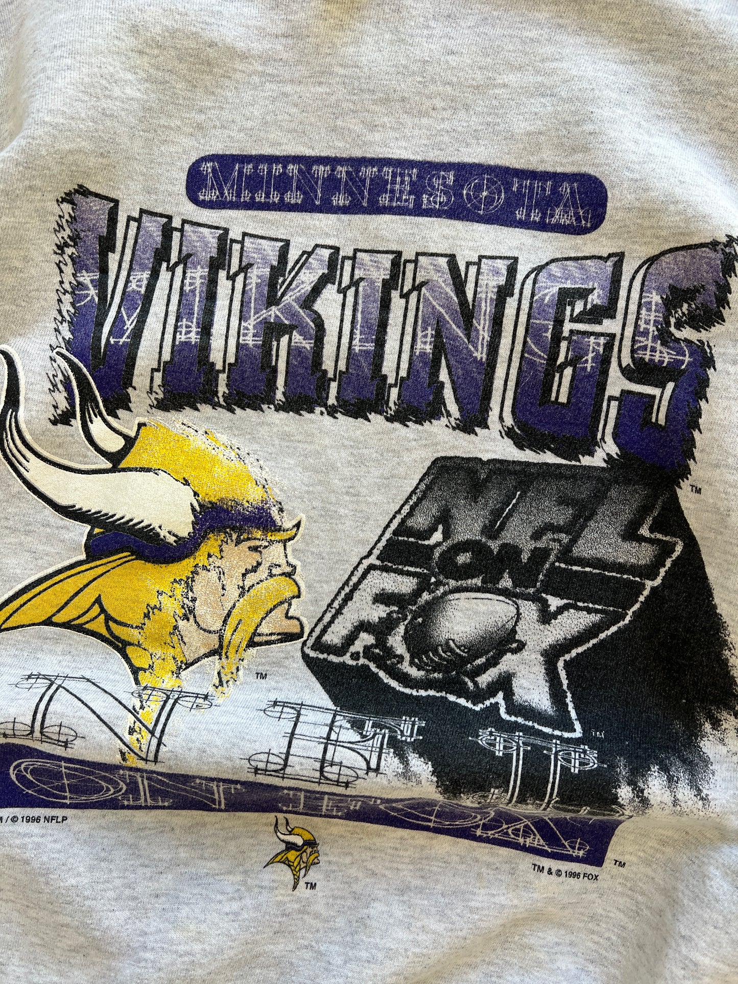 Vintage Minnesota Vikings Crew - L